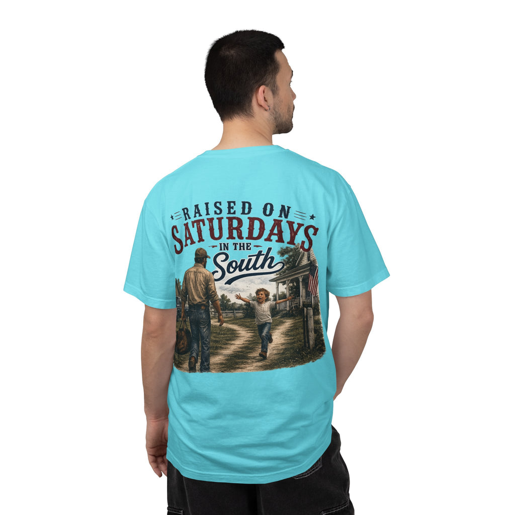 Raised On Saturdays In The South T-Shirt Boy Dad-"Daddy's Home"