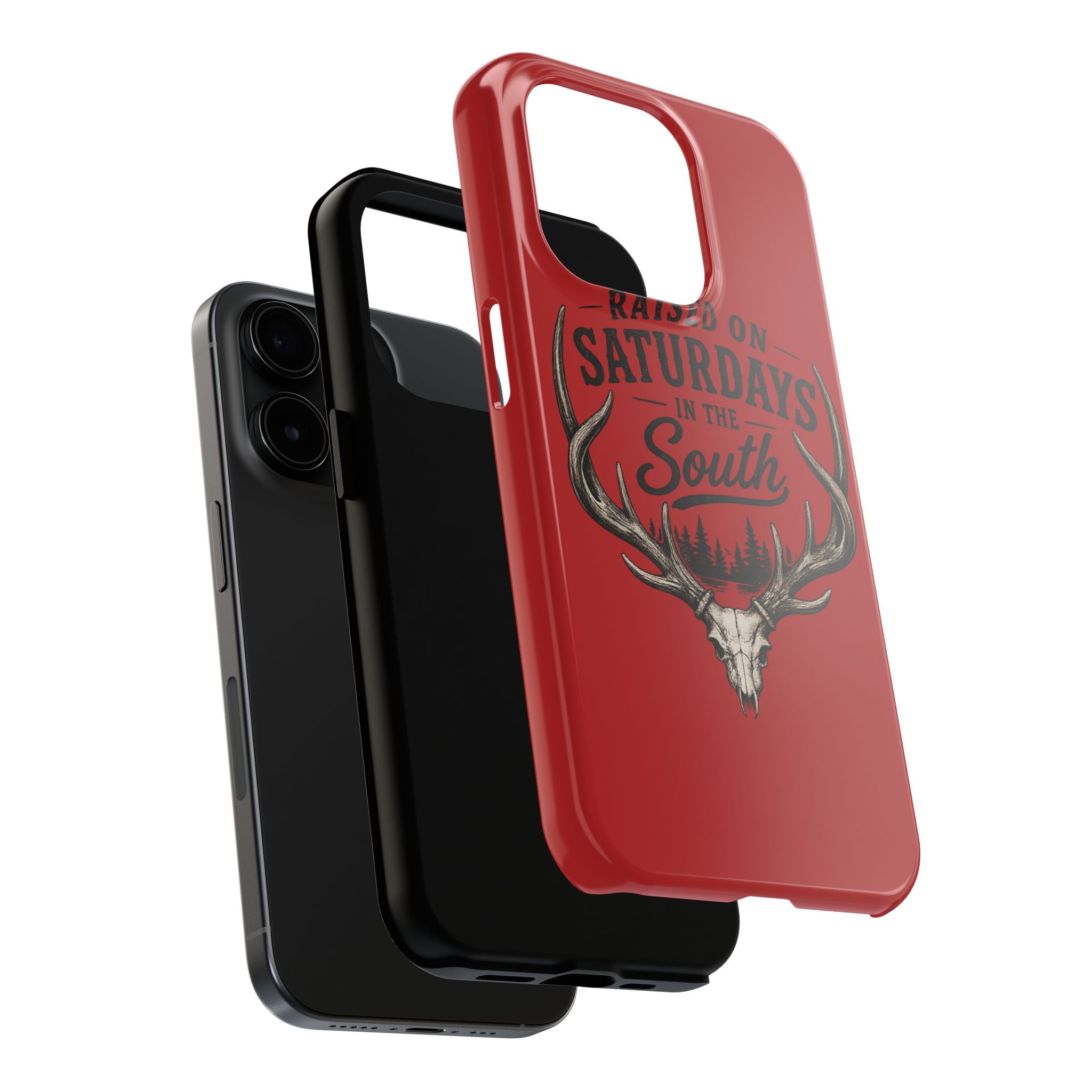 Raised On Saturdays In The South Phone Case-Spread Runs Deep In The Woods-(red)