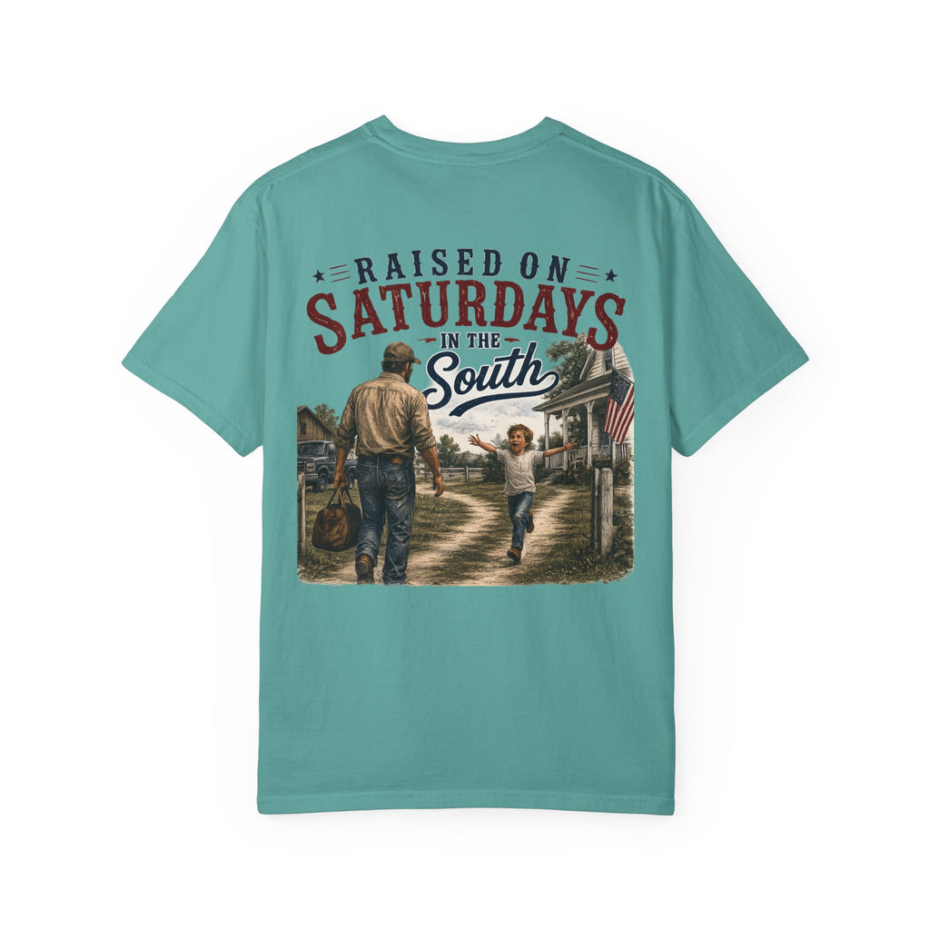 Raised On Saturdays In The South T-Shirt Boy Dad-"Daddy's Home"