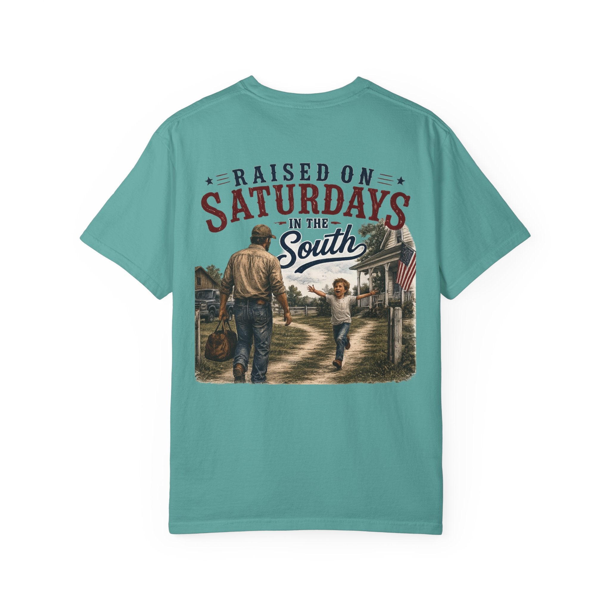 Raised On Saturdays In The South T-Shirt Boy Dad-"Daddy's Home"