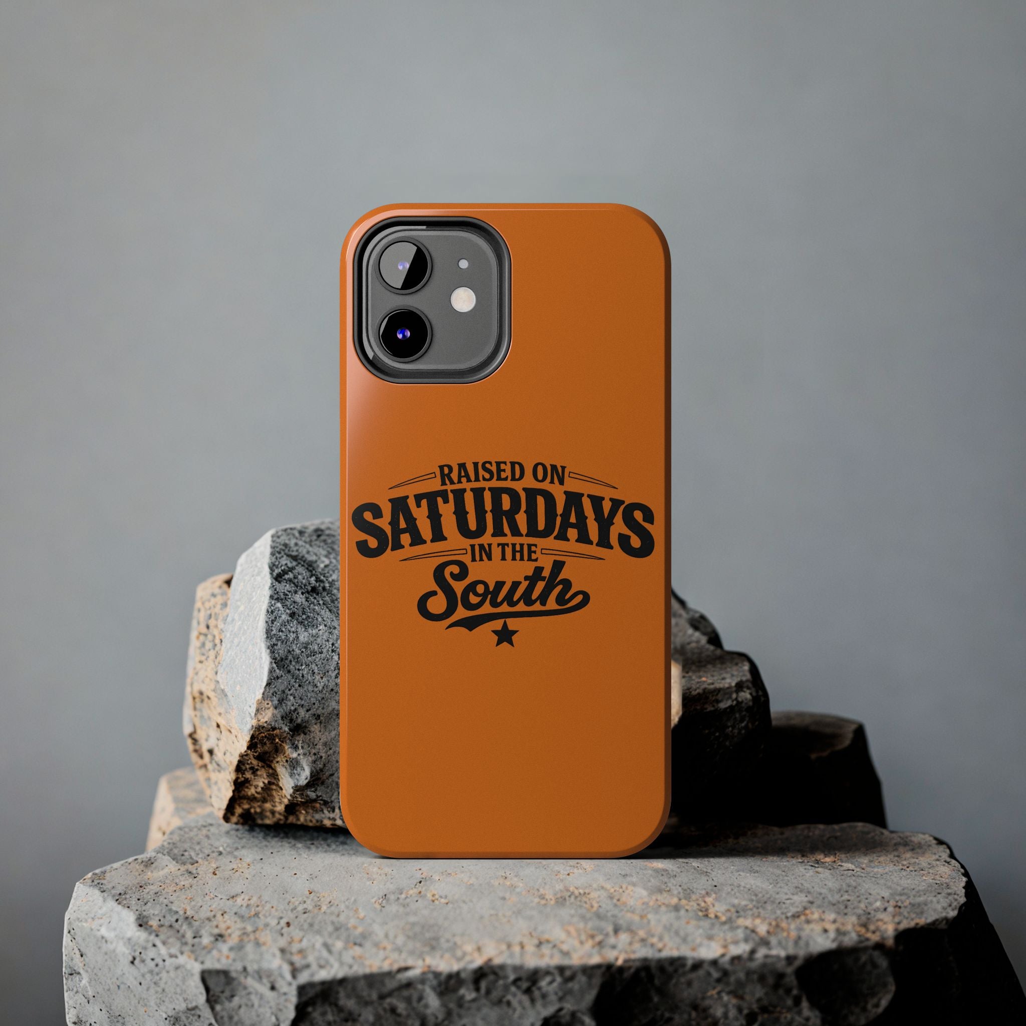 Raised On Saturdays In The South Phone Case-(orange)
