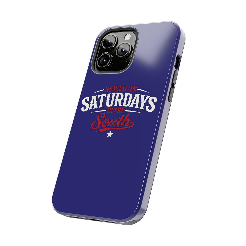 Raised on Saturdays in the South Phone Case-(blue)
