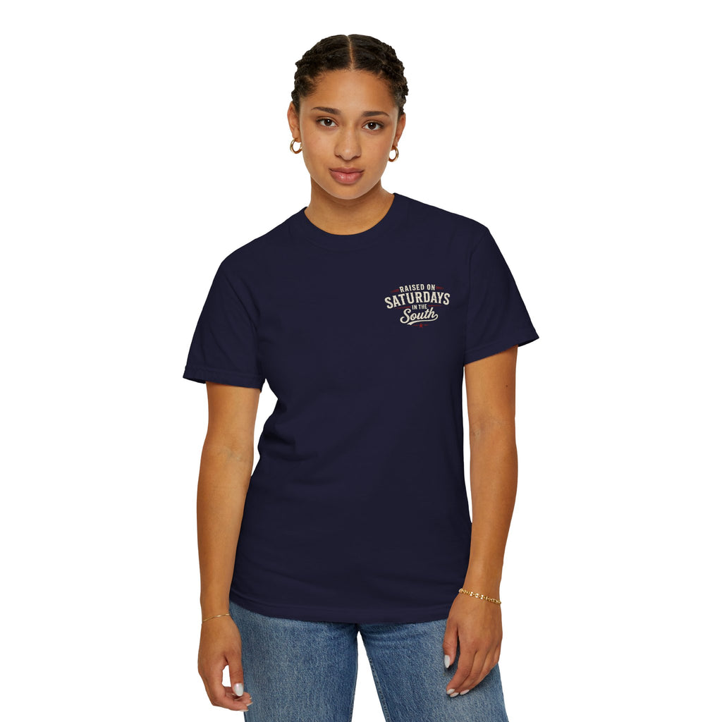 Raised On Saturdays In The South T-Shirt- Mud Park Saturdays