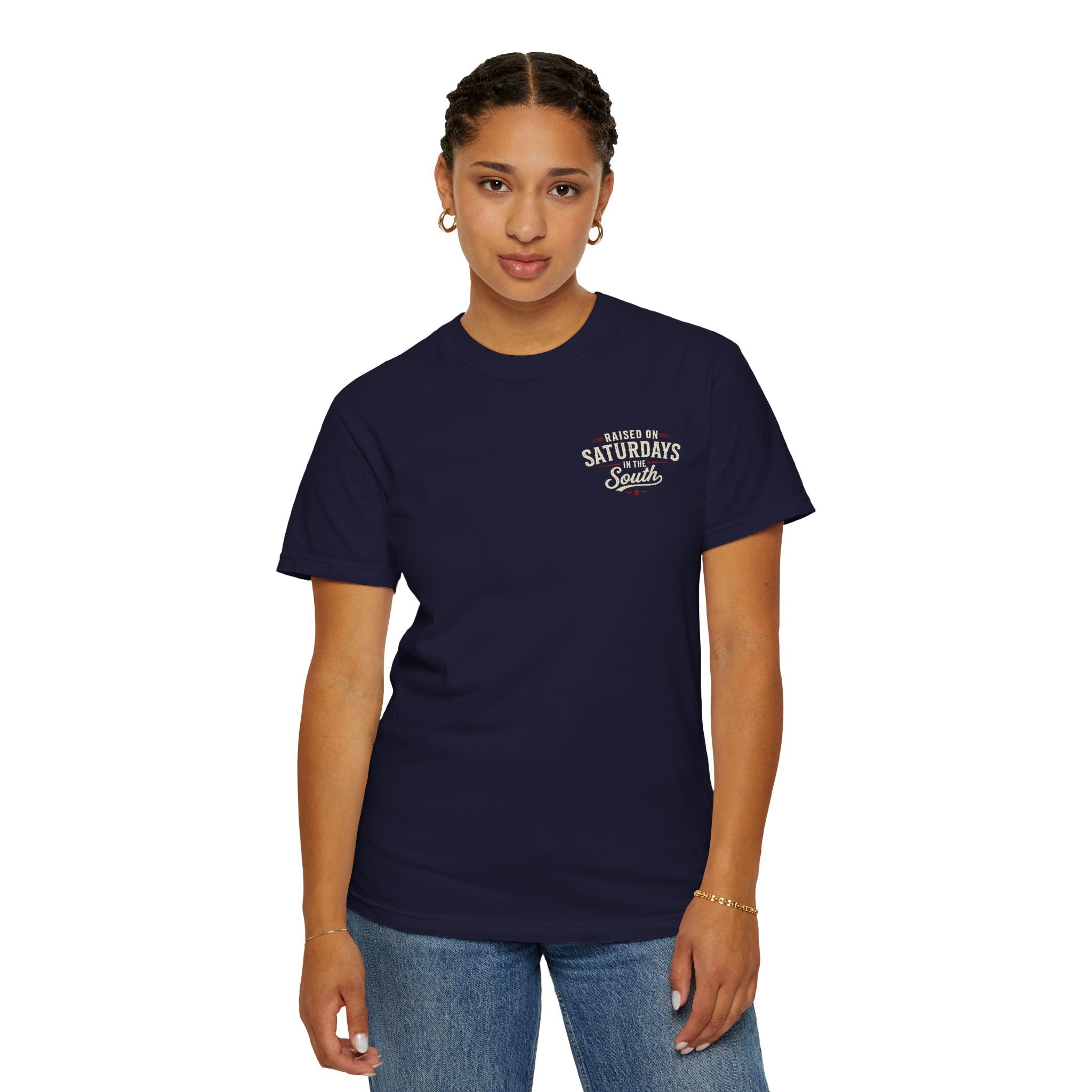 Raised On Saturdays In The South T-Shirt- Mud Park Saturdays