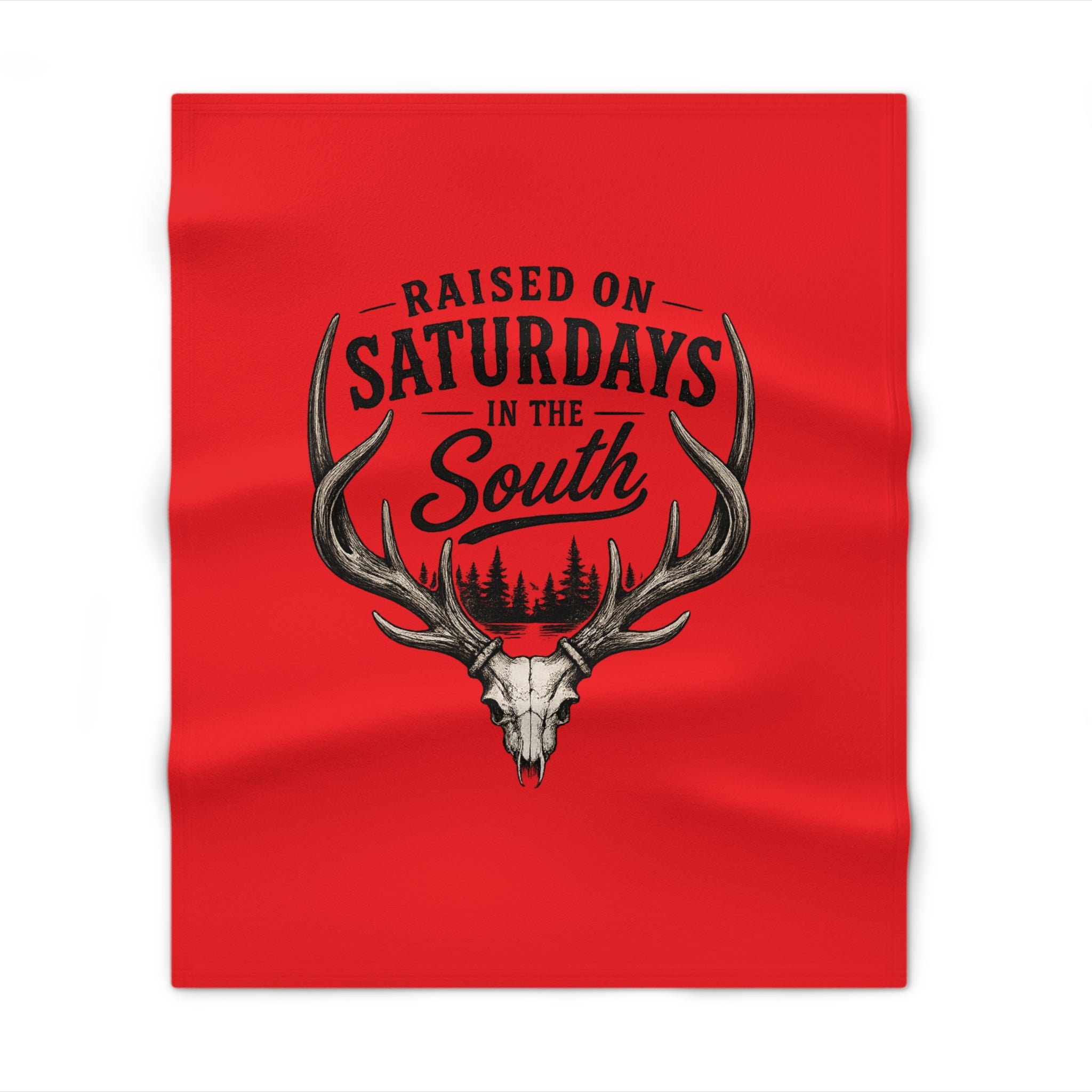 The Spread Runs Deep In The Woods Throw Blanket-(red)