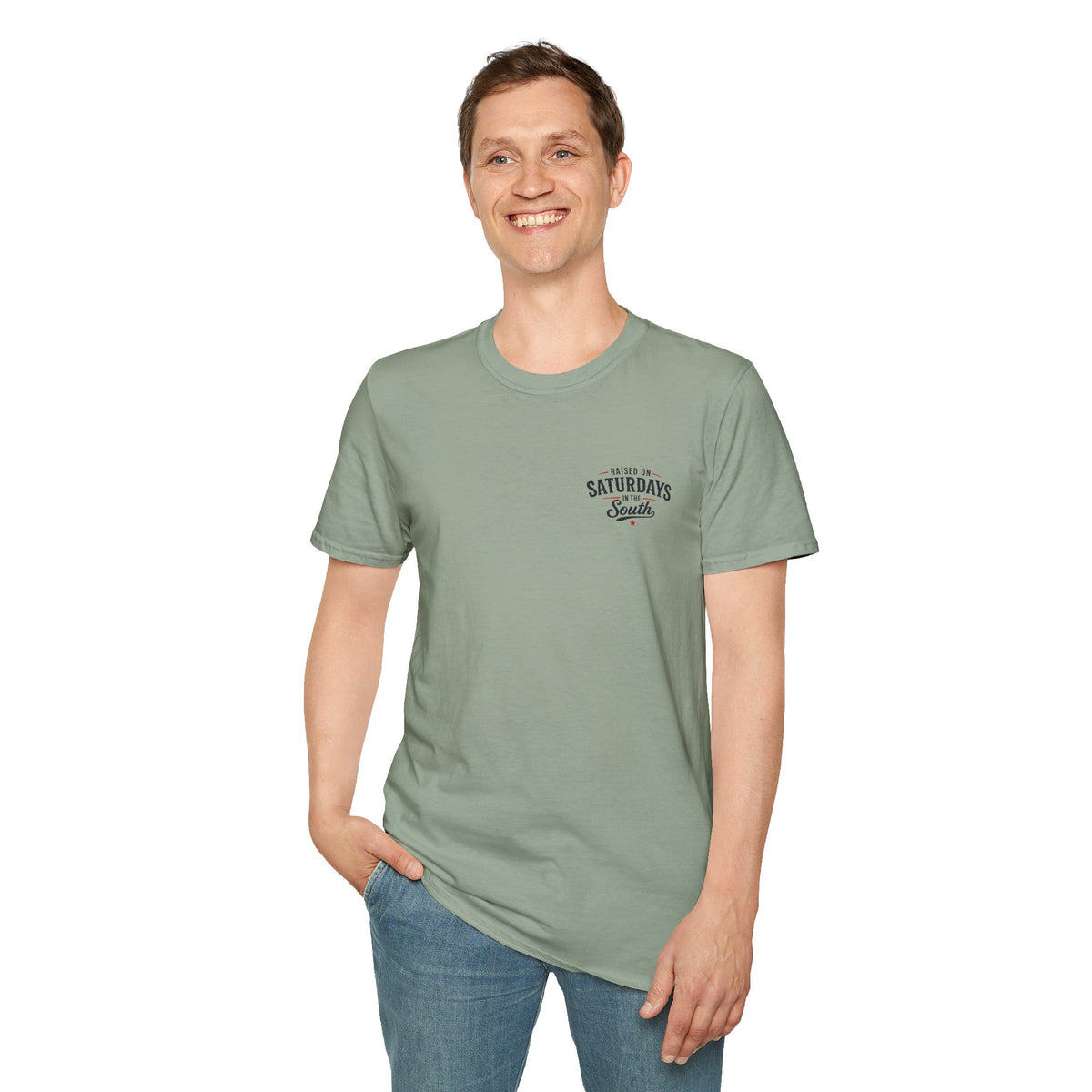 "Raised On Saturdays In The South" Vintage T-Shirt-Saturdays Are Made For Fishin