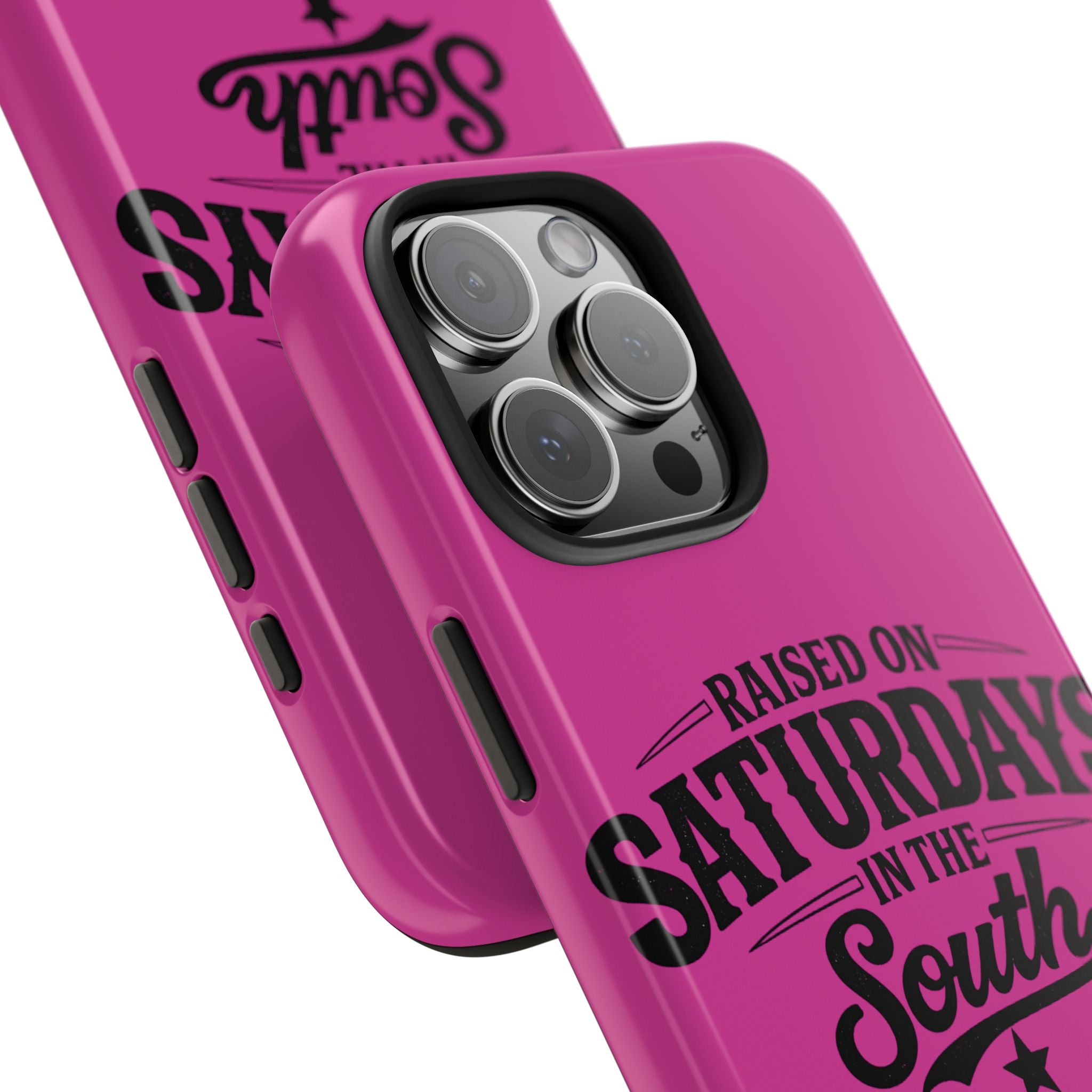 Raised On Saturdays In The South Phone Case-(pink)