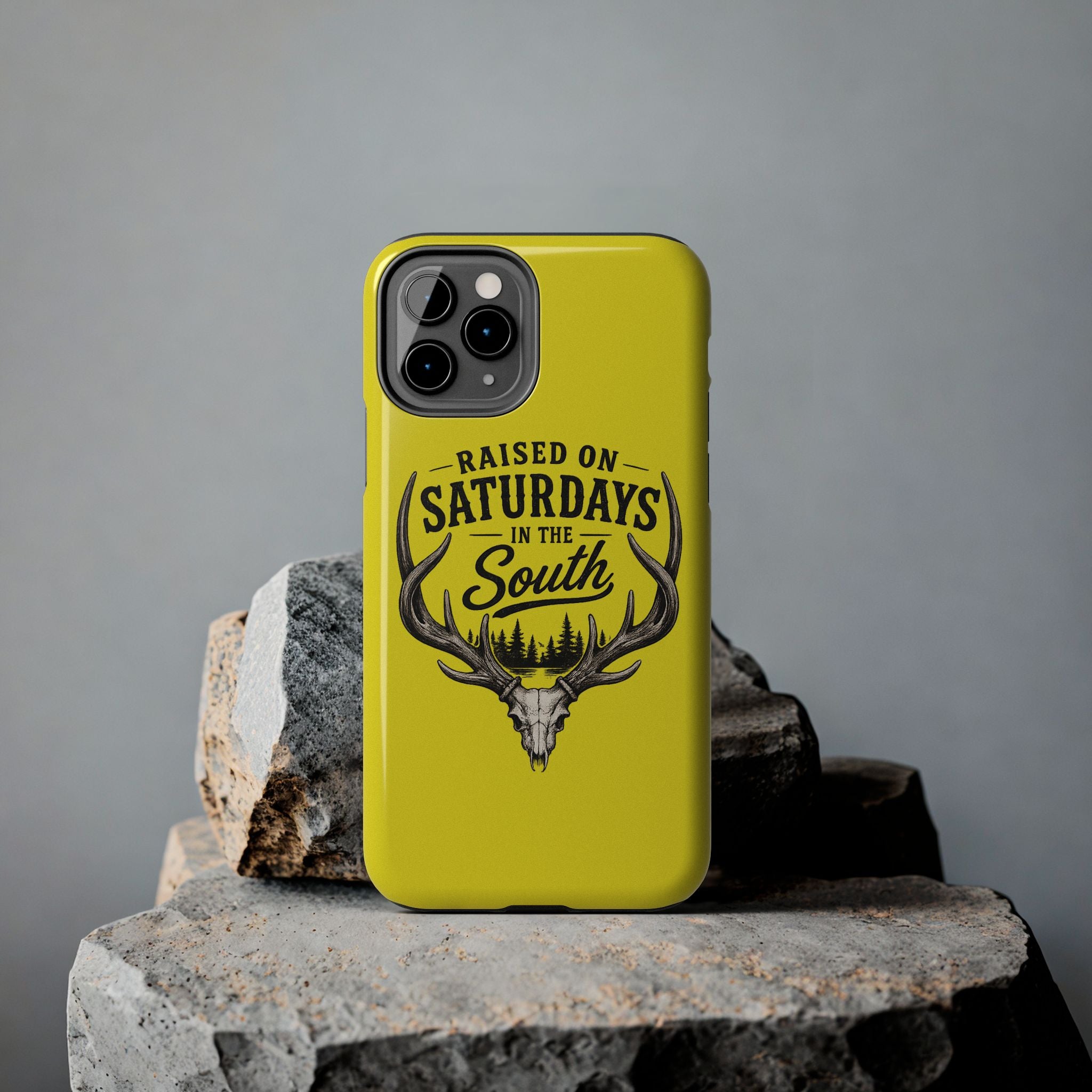 Raised On Saturdays In The South Phone Case-Spread Runs Deep In The Woods-(yellow)