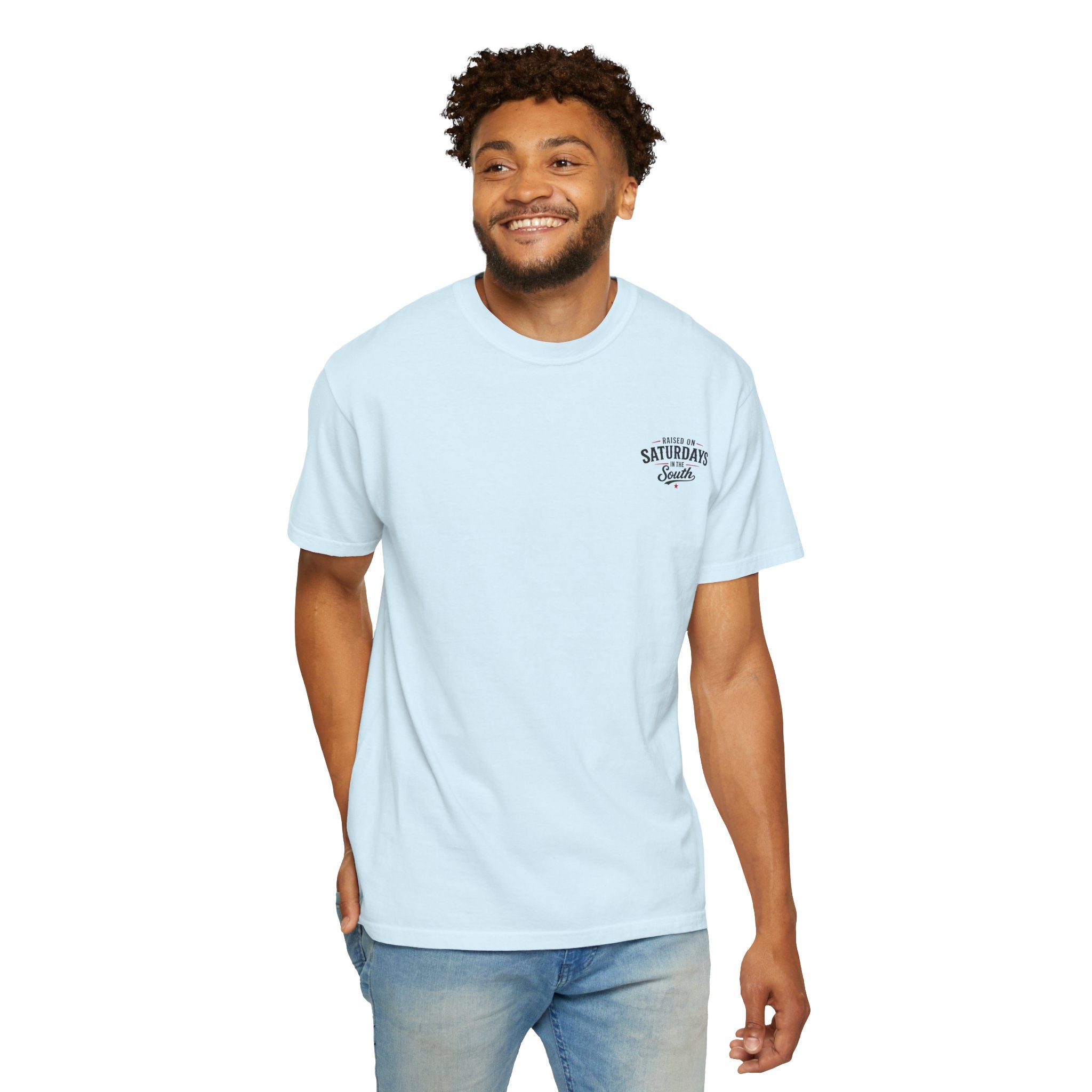 Raised On Saturdays In The South T-Shirt — Circle Of Freedom-4th Of July Collection