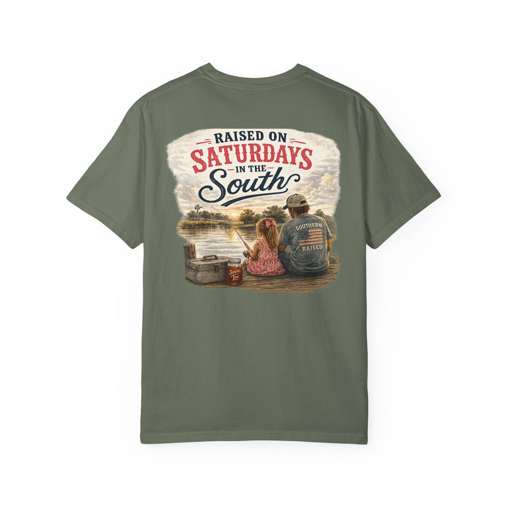 Raised On Saturdays In The South-Girl Dad Fishing Buddies-Father's Day Collection