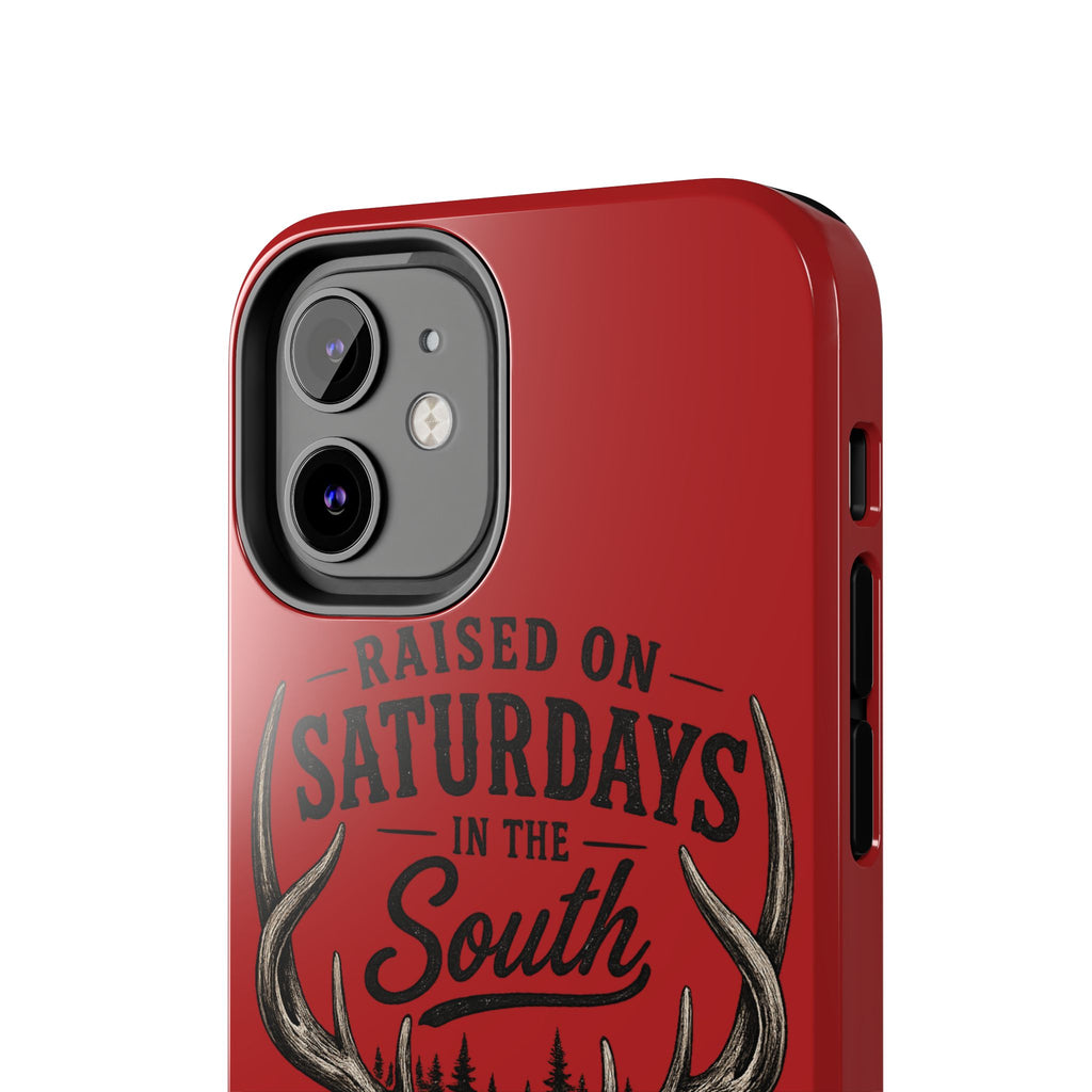Raised On Saturdays In The South Phone Case-Spread Runs Deep In The Woods-(red)