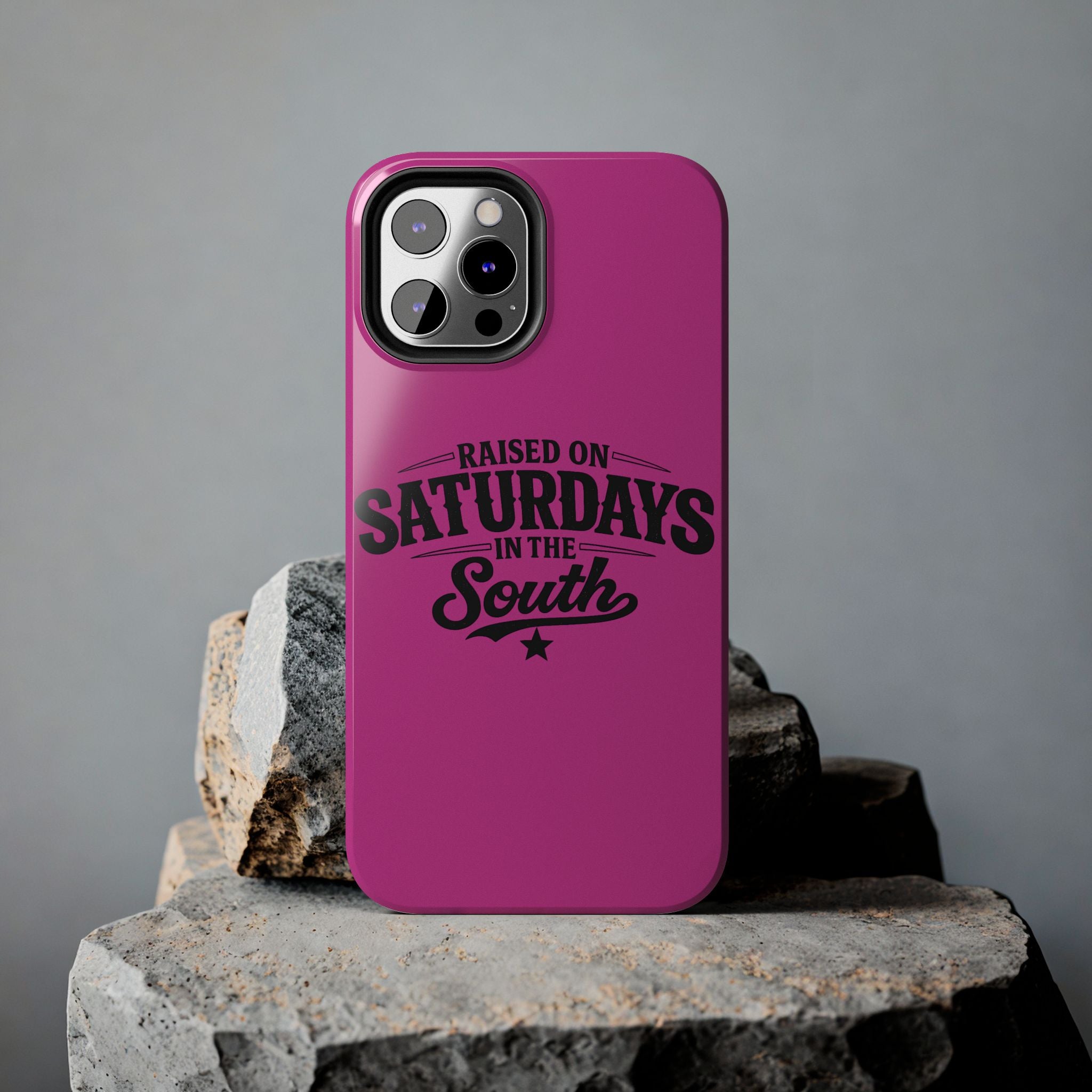 Raised On Saturdays In The South Phone Case-(pink)