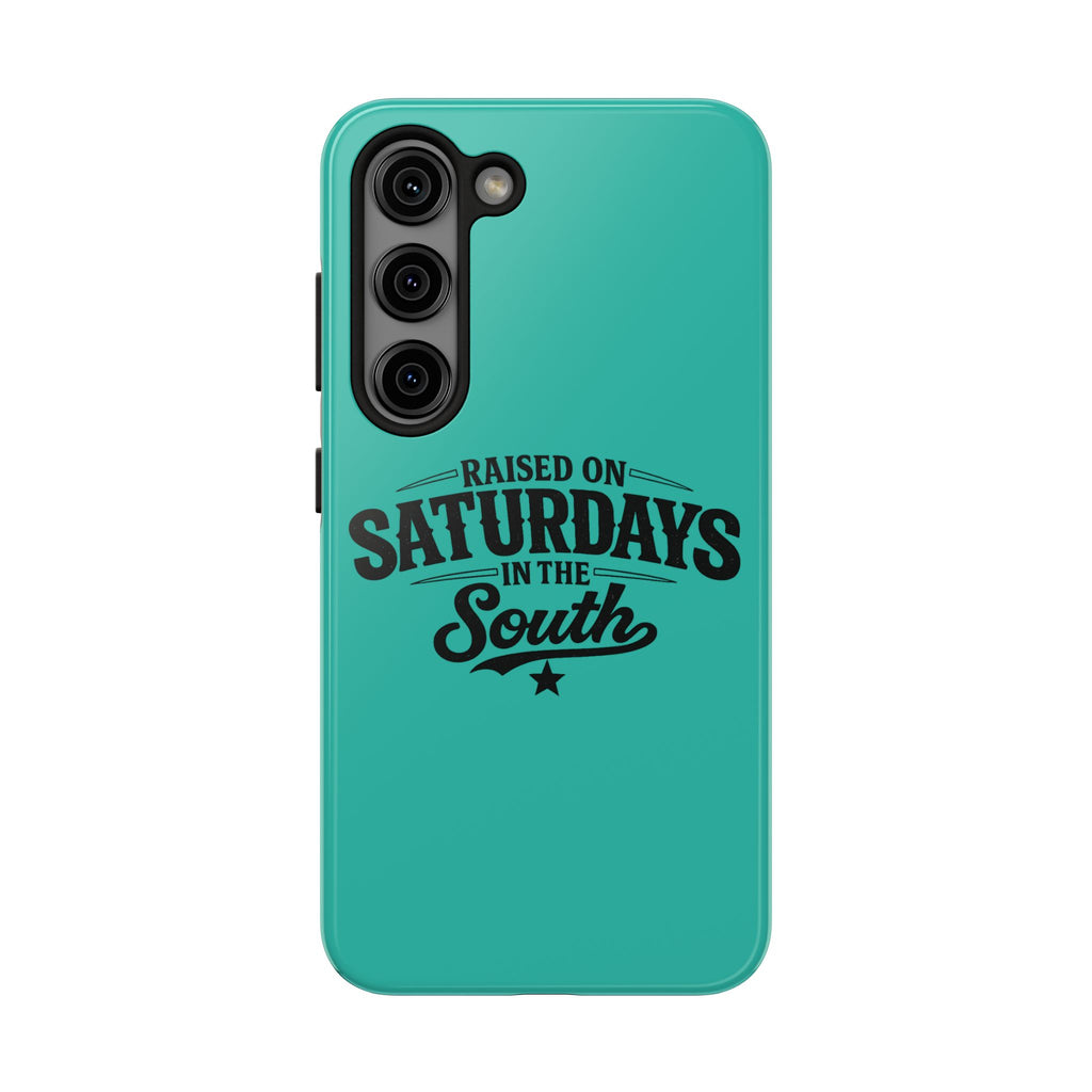 Raised On Saturdays In The South Phone Case-(blue)