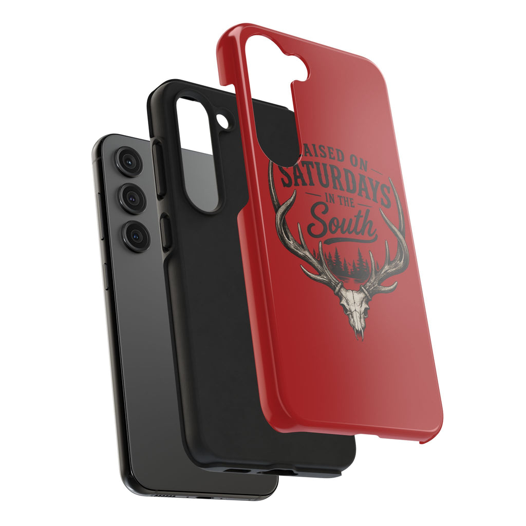 Raised On Saturdays In The South Phone Case-Spread Runs Deep In The Woods-(red)