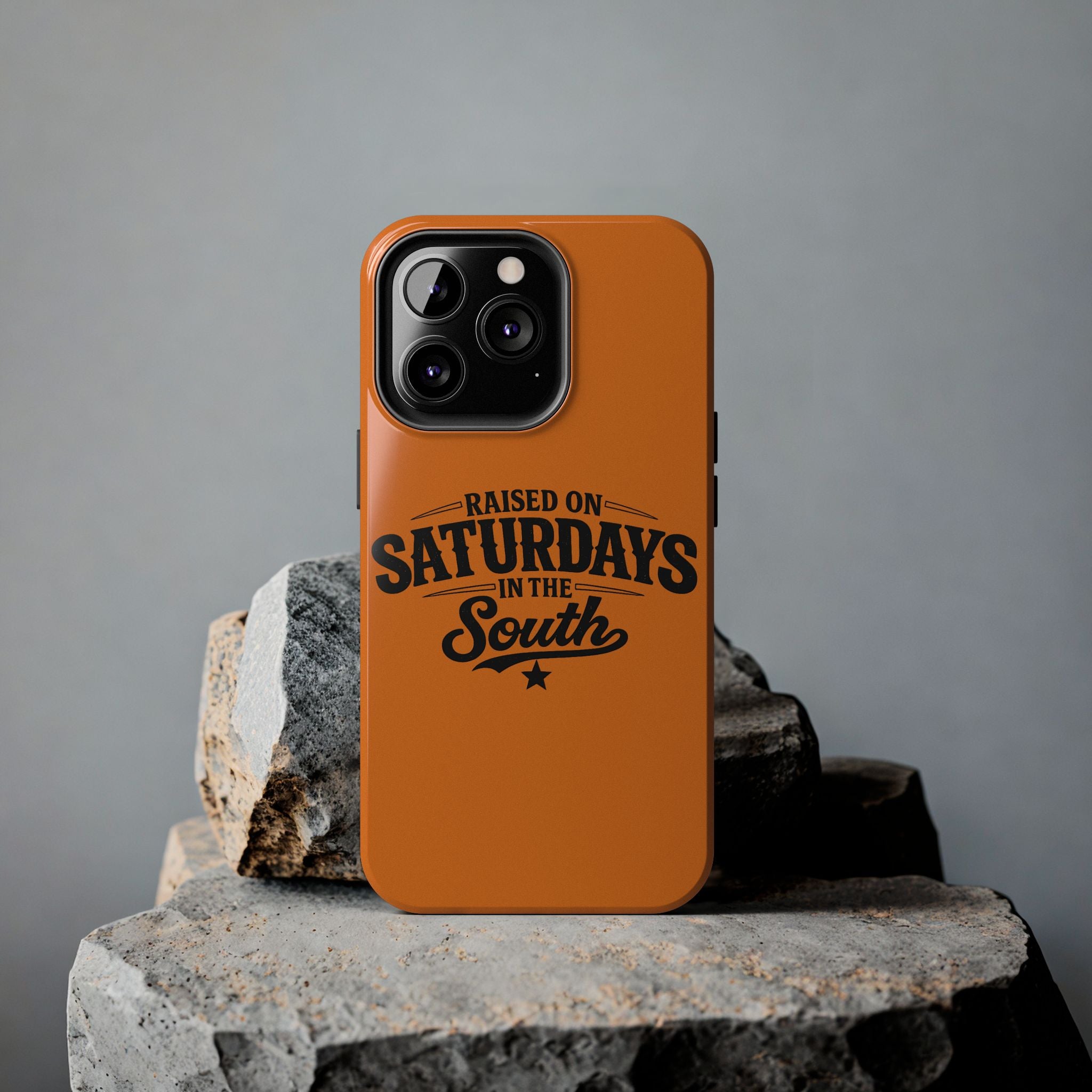 Raised On Saturdays In The South Phone Case-(orange)
