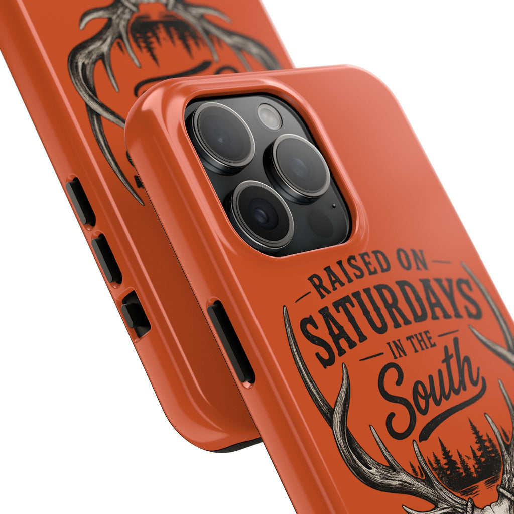 Raised On Saturdays In The South Phone Case-Spread Runs Deep In The Woods-(orange)