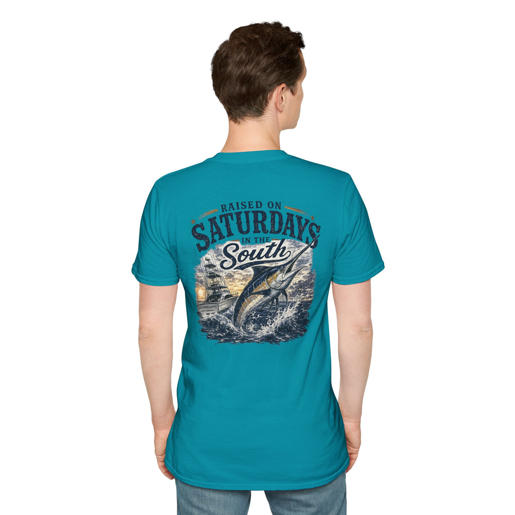 Raised On Saturdays In The South Vintage T-Shirt- Deep Sea Saturdays