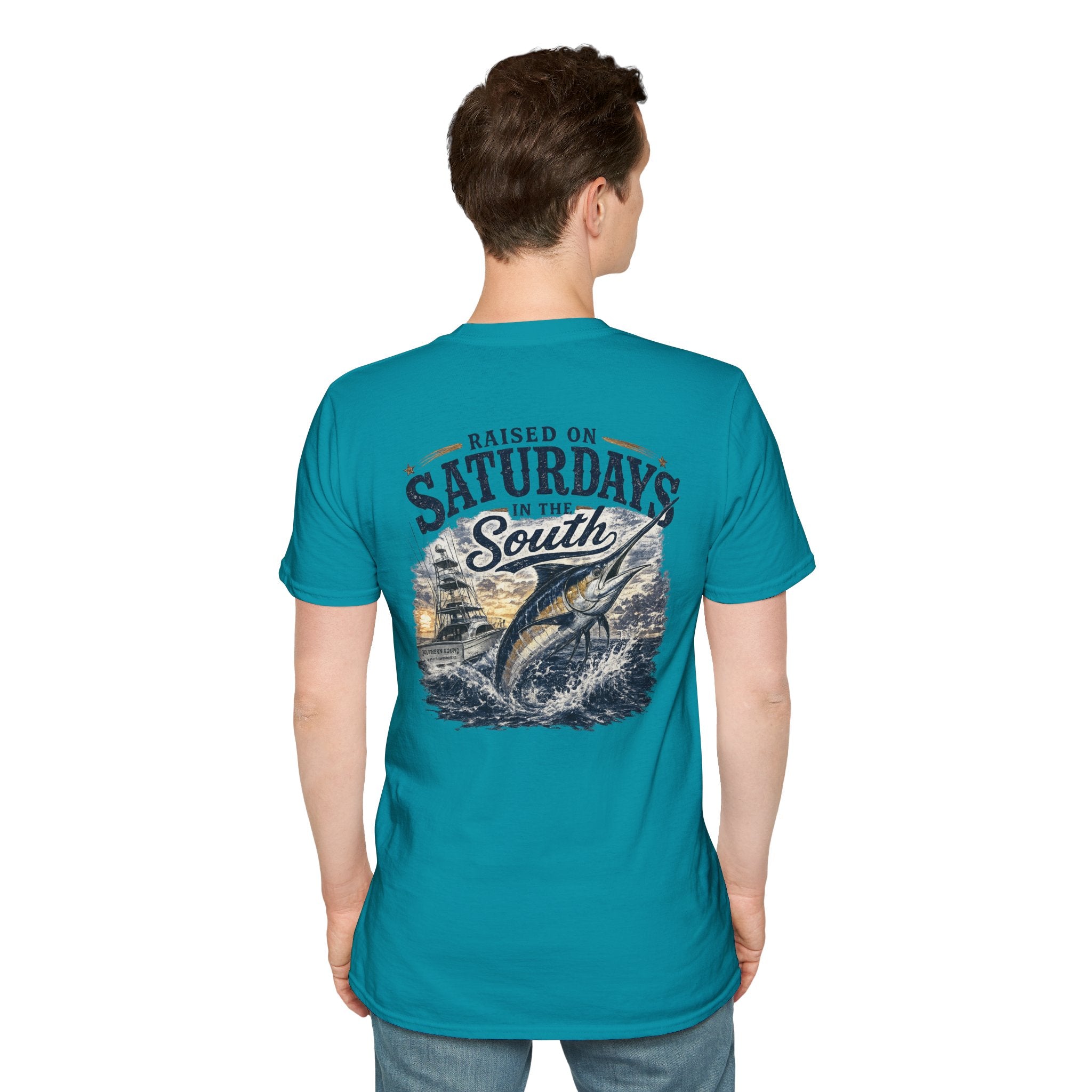 Raised On Saturdays In The South Vintage T-Shirt- Deep Sea Saturdays