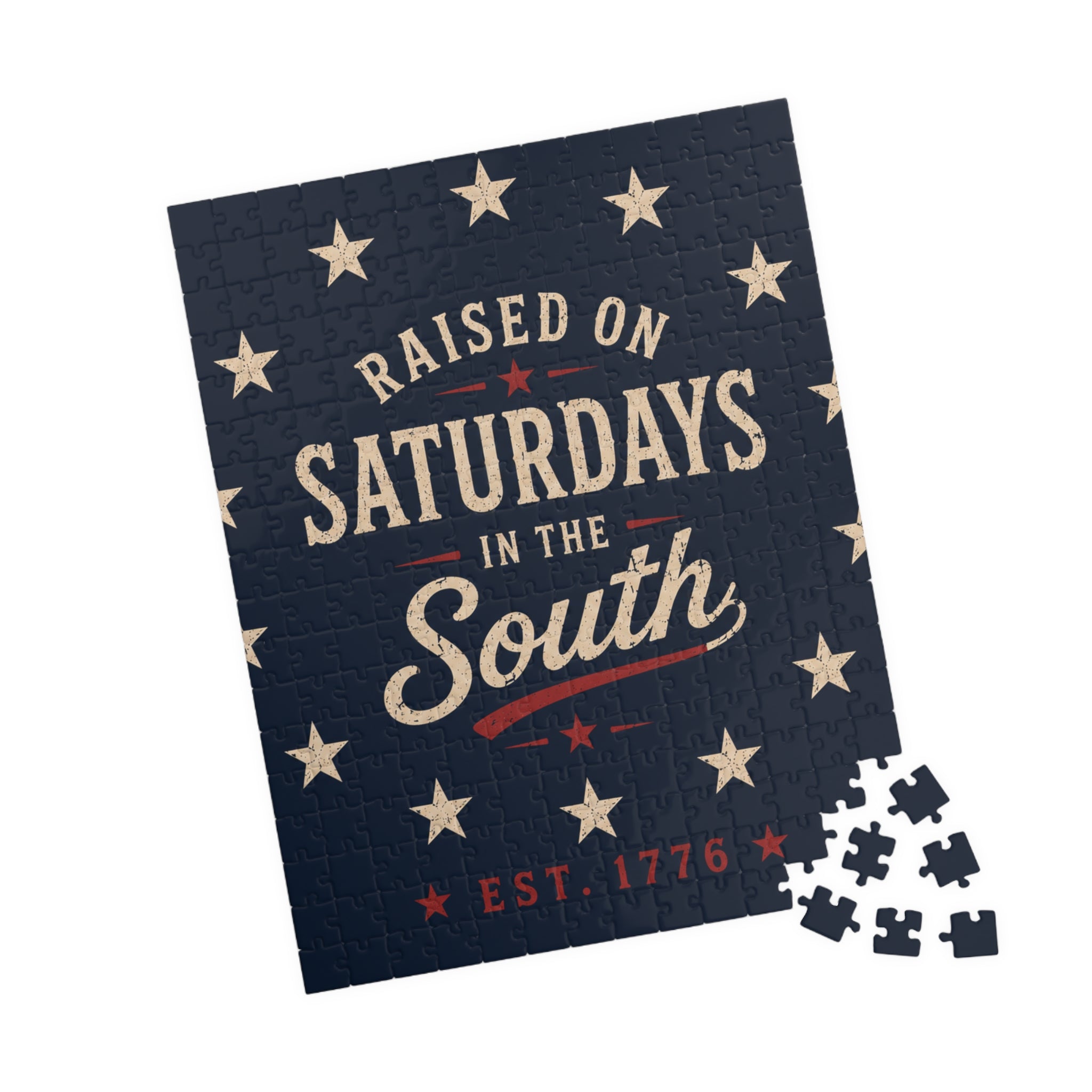 Raised On Saturdays In The South Jigsaw Puzzle – Patriotic Vintage