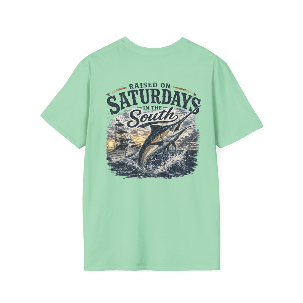 Raised On Saturdays In The South Vintage T-Shirt- Deep Sea Saturdays