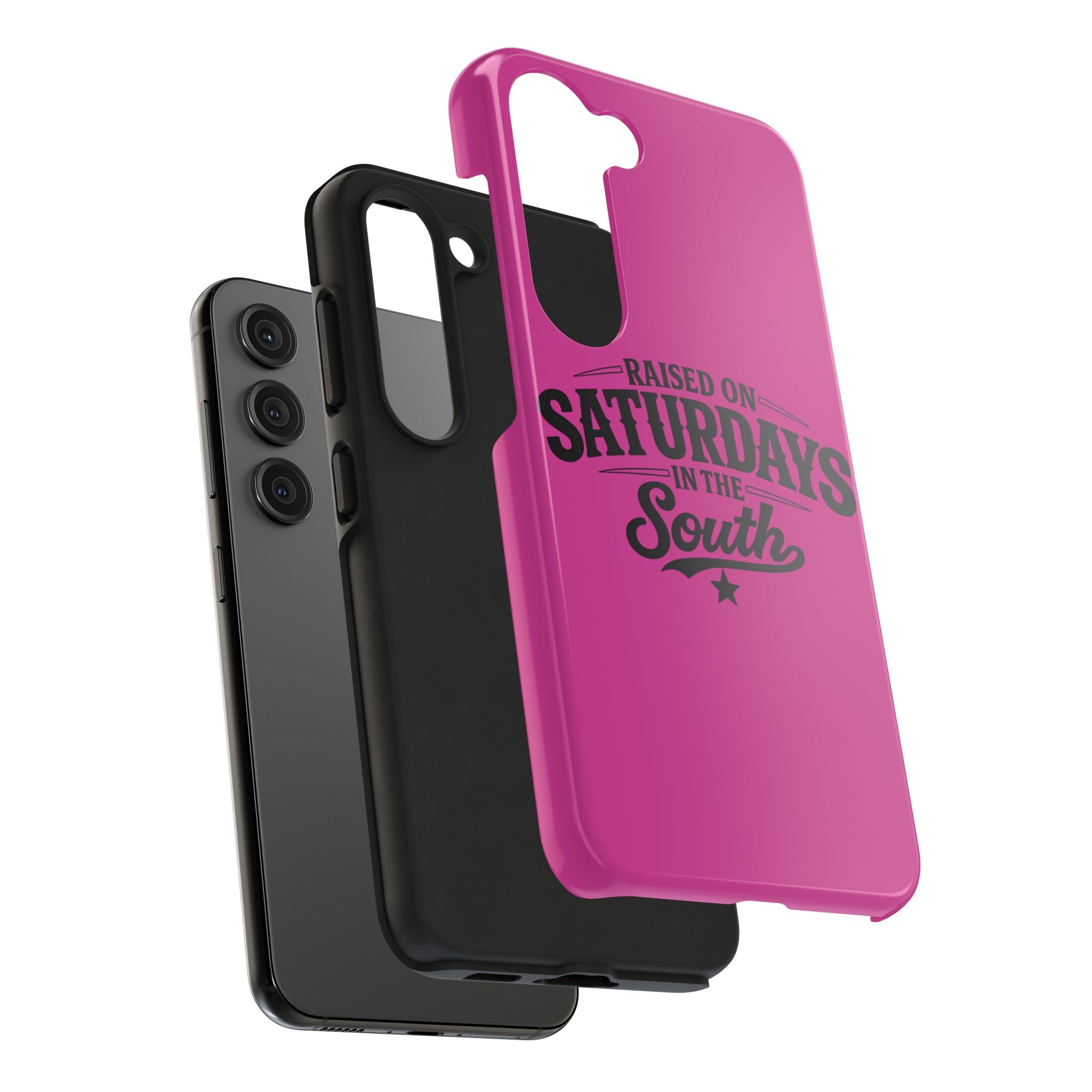 Raised On Saturdays In The South Phone Case-(pink)
