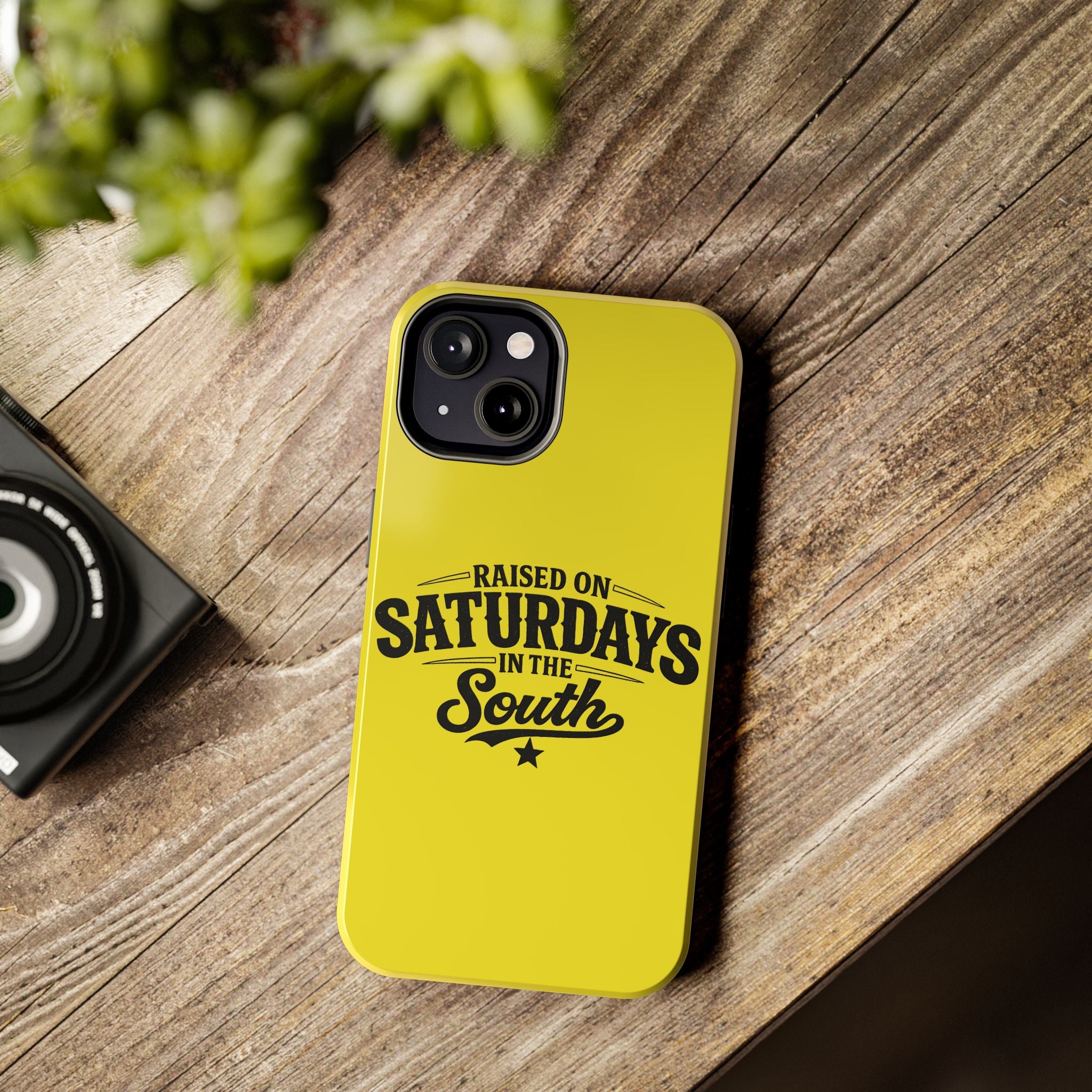 Raised On Saturdays In The South Phone Case-(yellow)