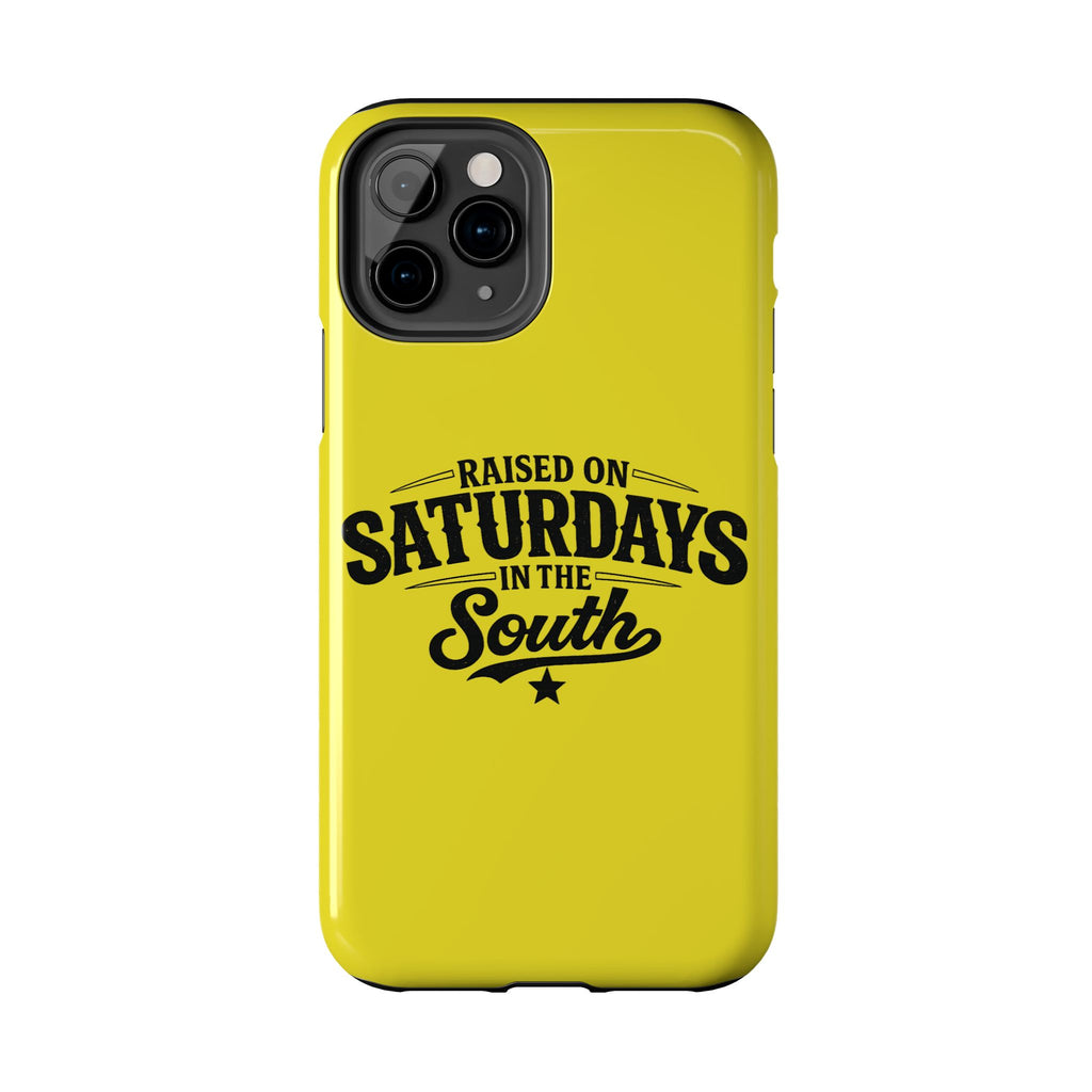 Raised On Saturdays In The South Phone Case-(yellow)