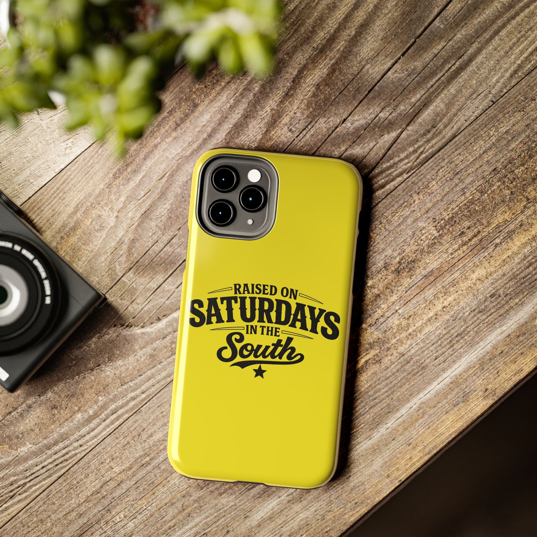 Raised On Saturdays In The South Phone Case-(yellow)