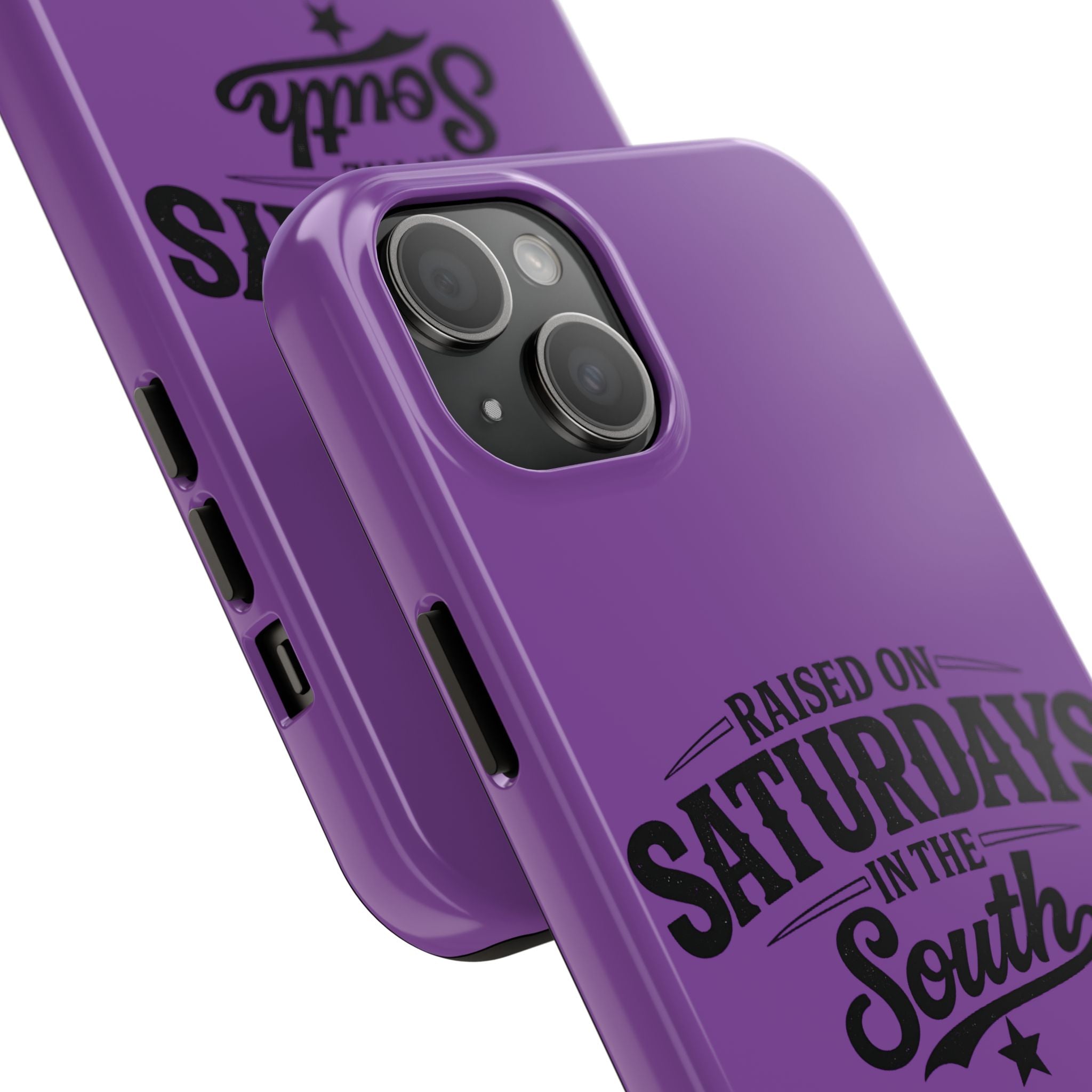 Raised On Saturdays In The South Phone Case-(purple)