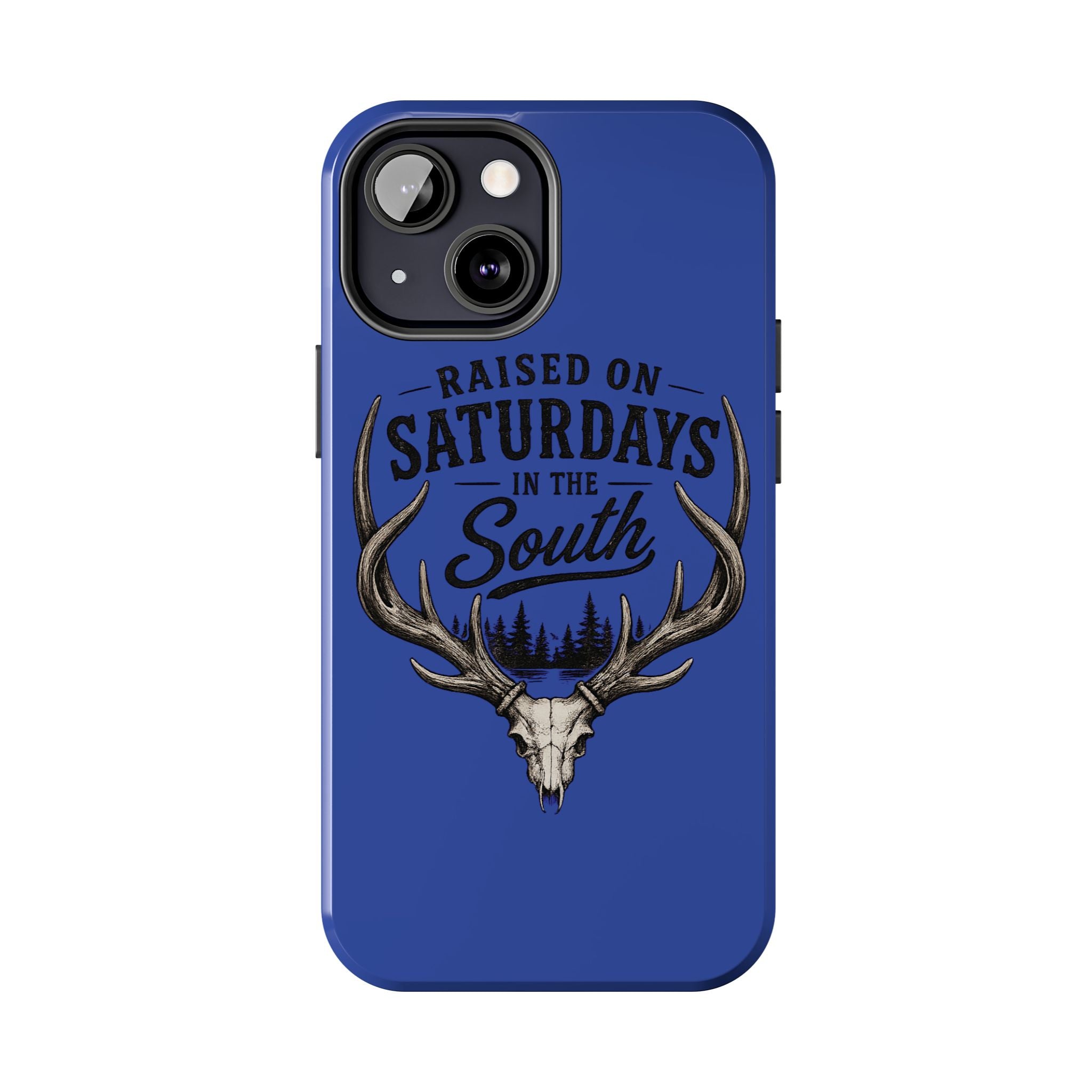 Raised On Saturdays In The South Phone Case - The Spread Runs Deep In The Woods-(blue)