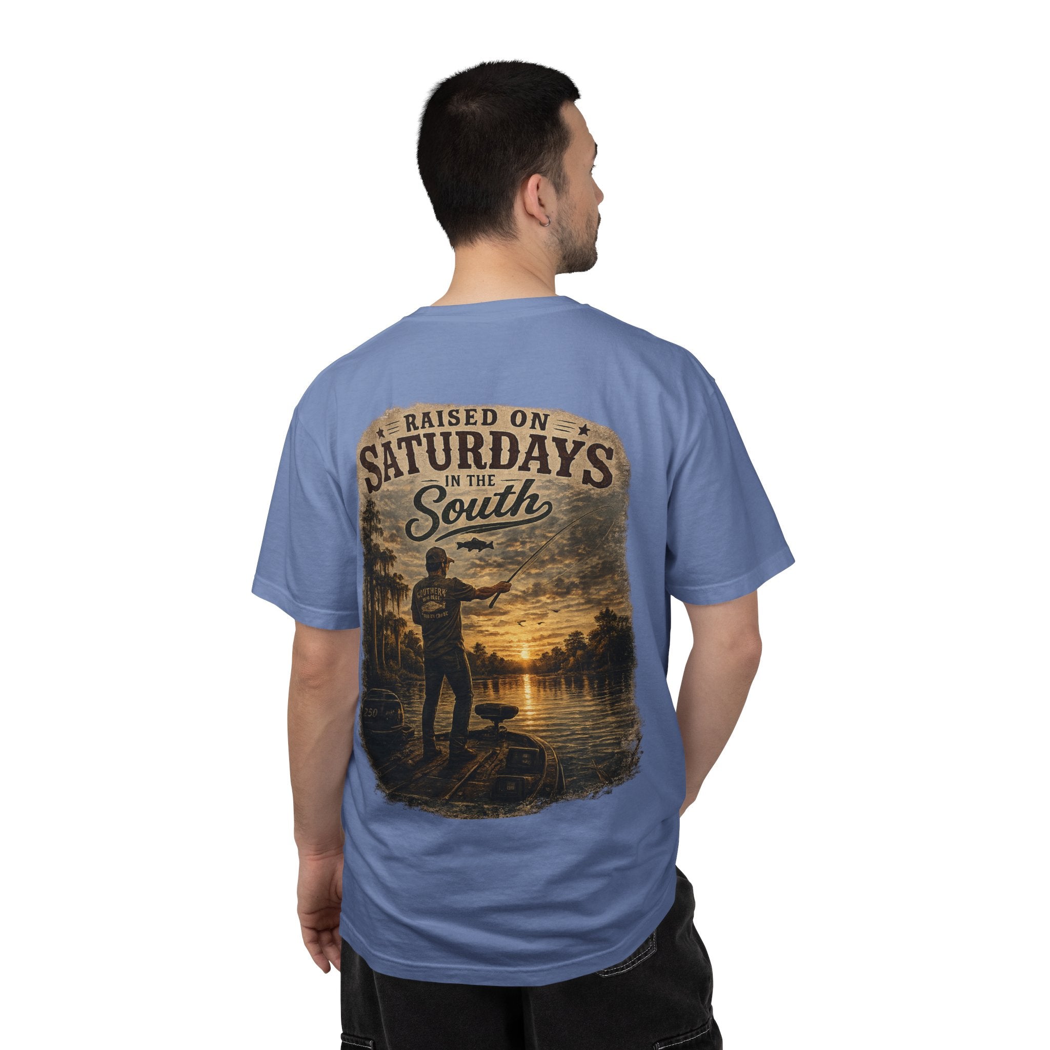 Raised On Saturdays In The South T-Shirt — Saturdays Are Made For Fishin