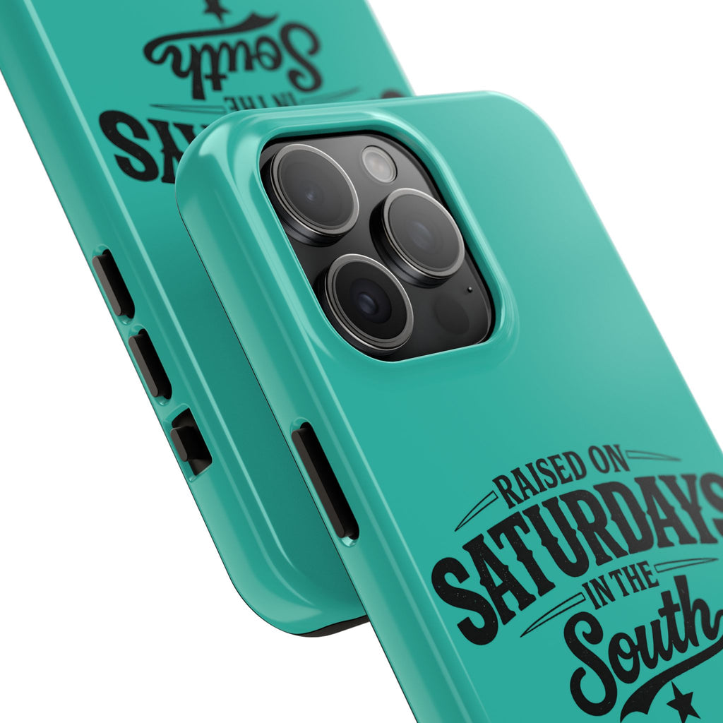 Raised On Saturdays In The South Phone Case-(blue)