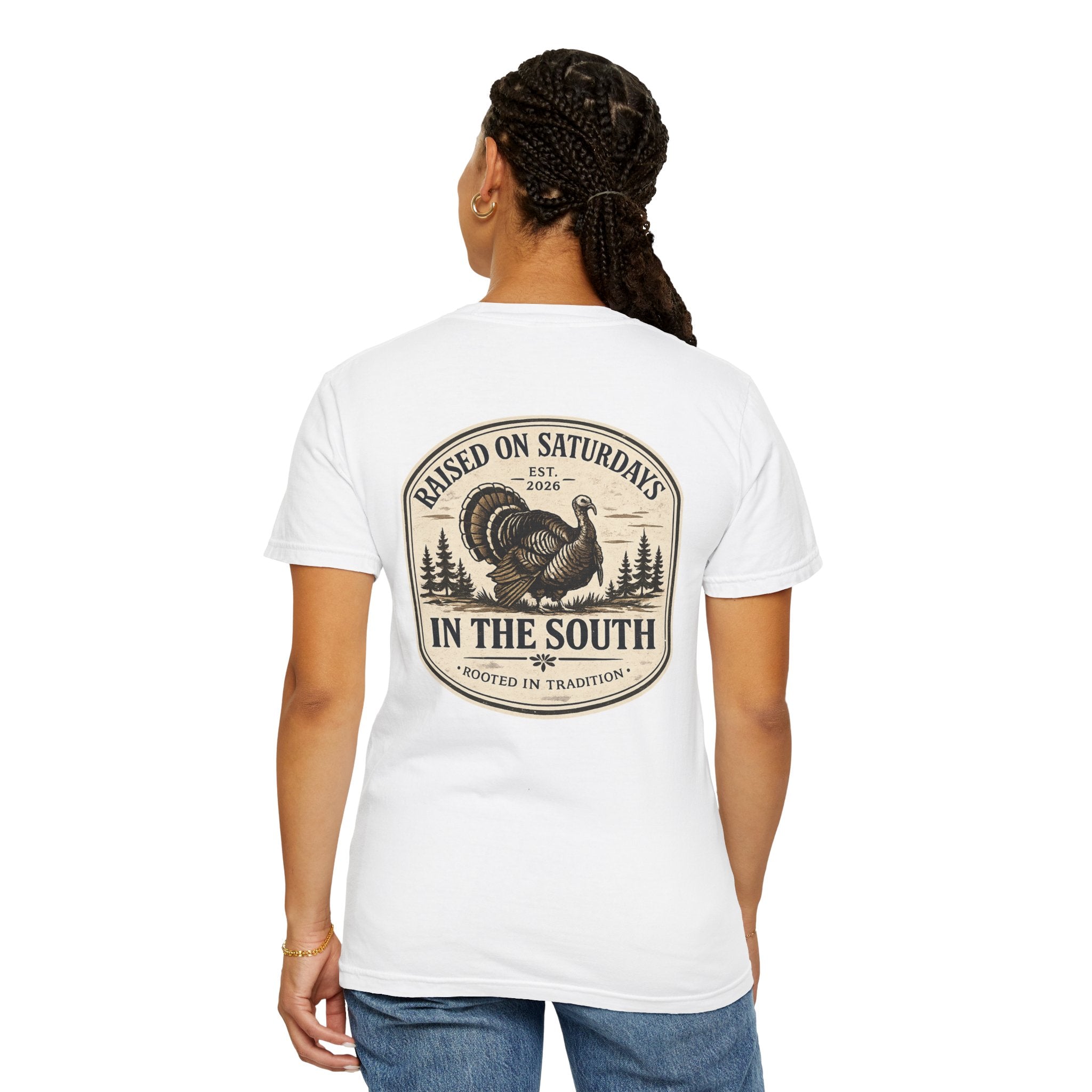 Raised On Saturdays In The South Southern Turkey Hunting T-Shirt