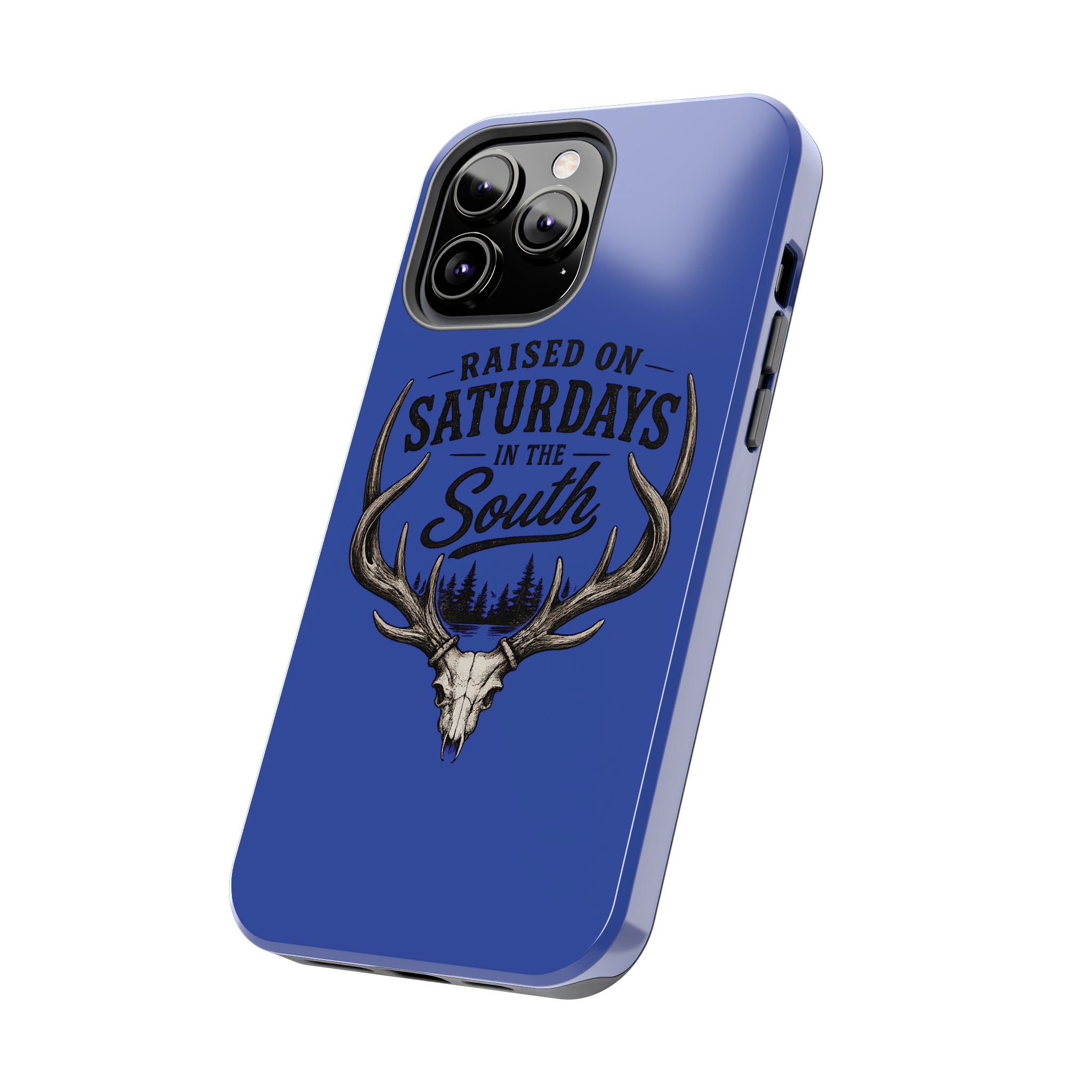 Raised On Saturdays In The South Phone Case - The Spread Runs Deep In The Woods-(blue)