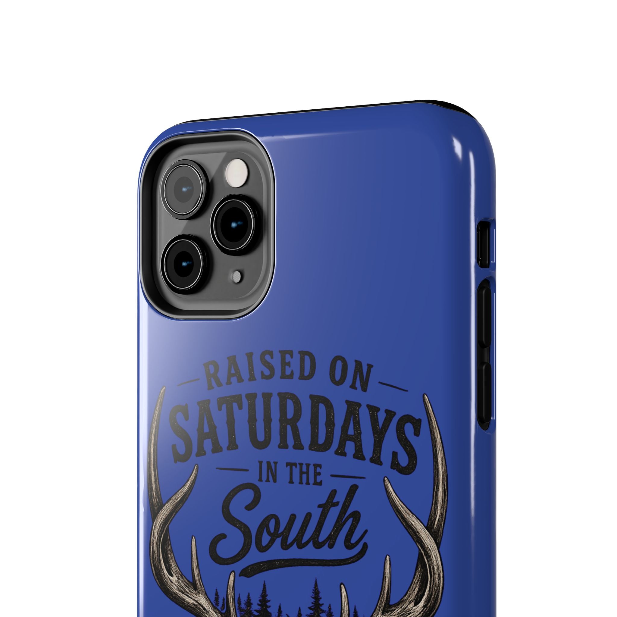 Raised On Saturdays In The South Phone Case - The Spread Runs Deep In The Woods-(blue)