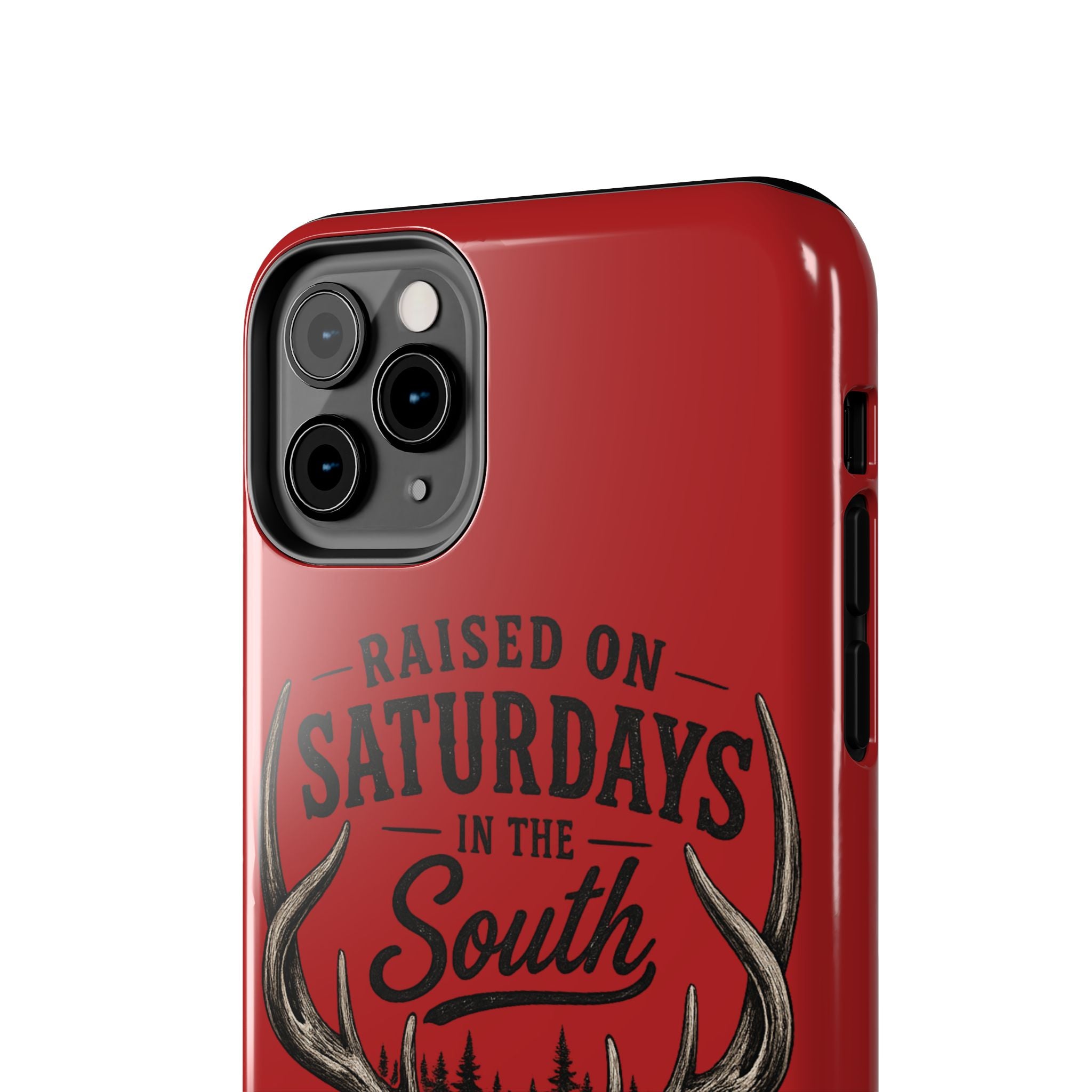 Raised On Saturdays In The South Phone Case-Spread Runs Deep In The Woods-(red)