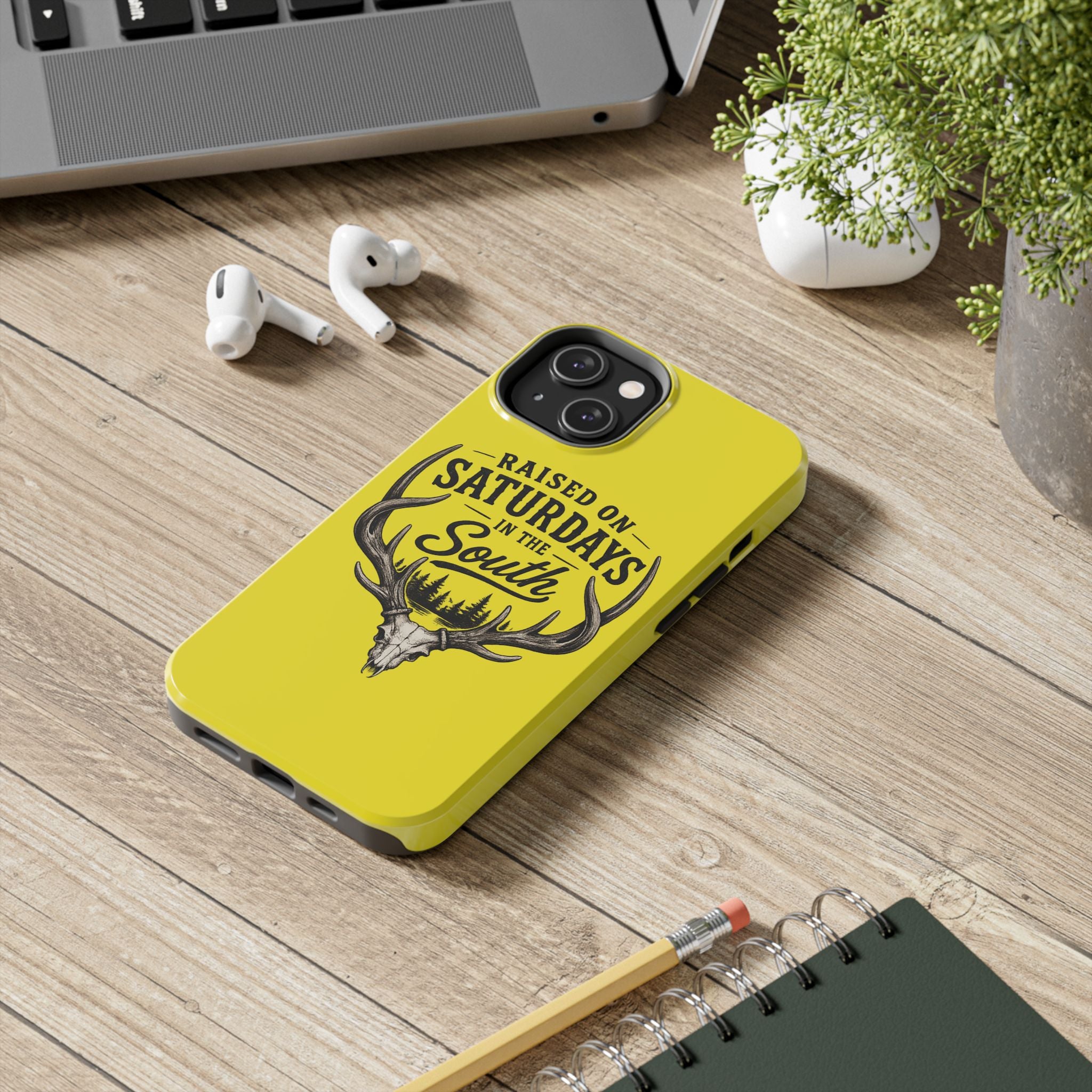 Raised On Saturdays In The South Phone Case-Spread Runs Deep In The Woods-(yellow)