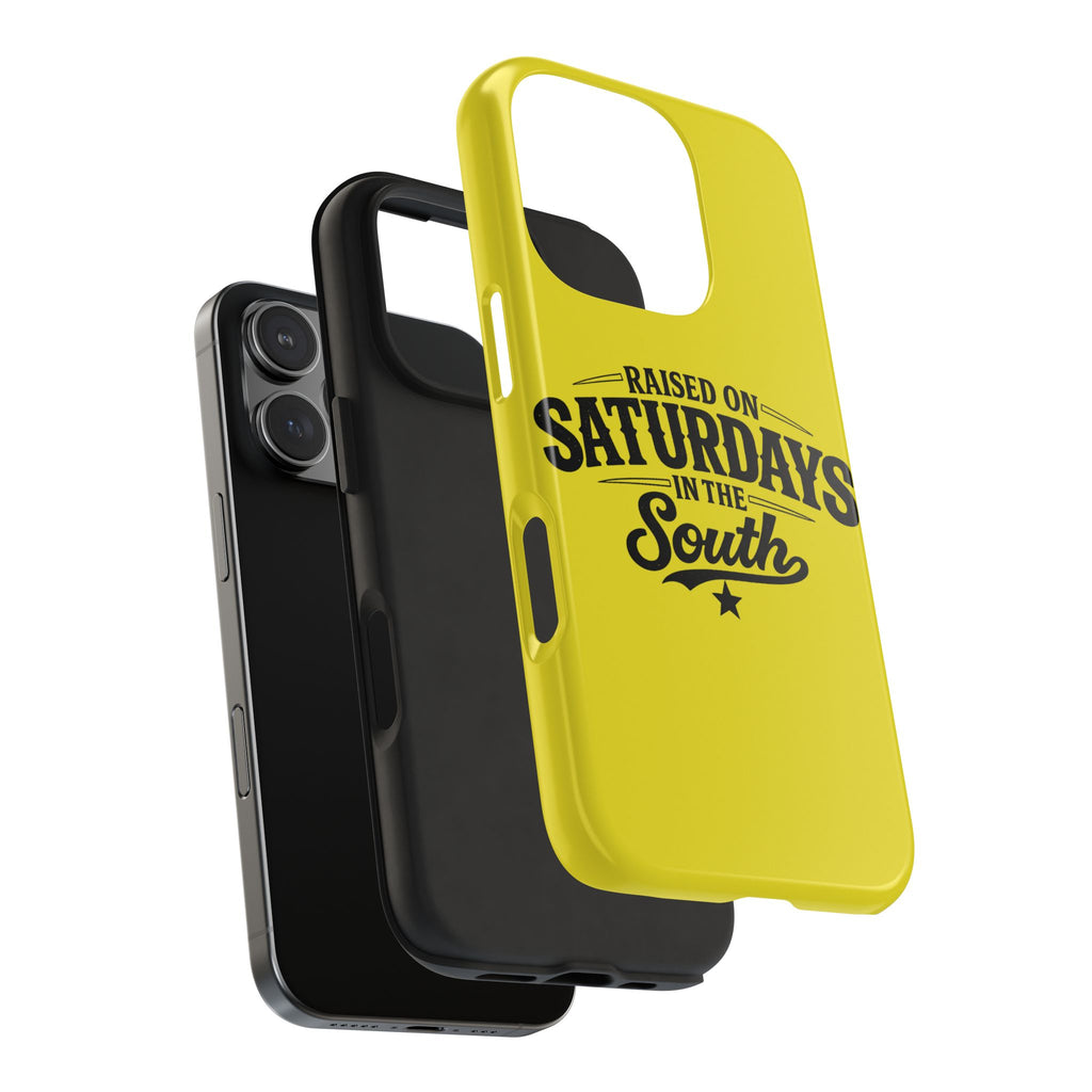 Raised On Saturdays In The South Phone Case-(yellow)