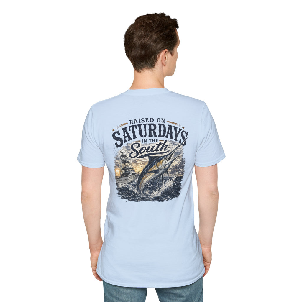 Raised On Saturdays In The South Vintage T-Shirt- Deep Sea Saturdays