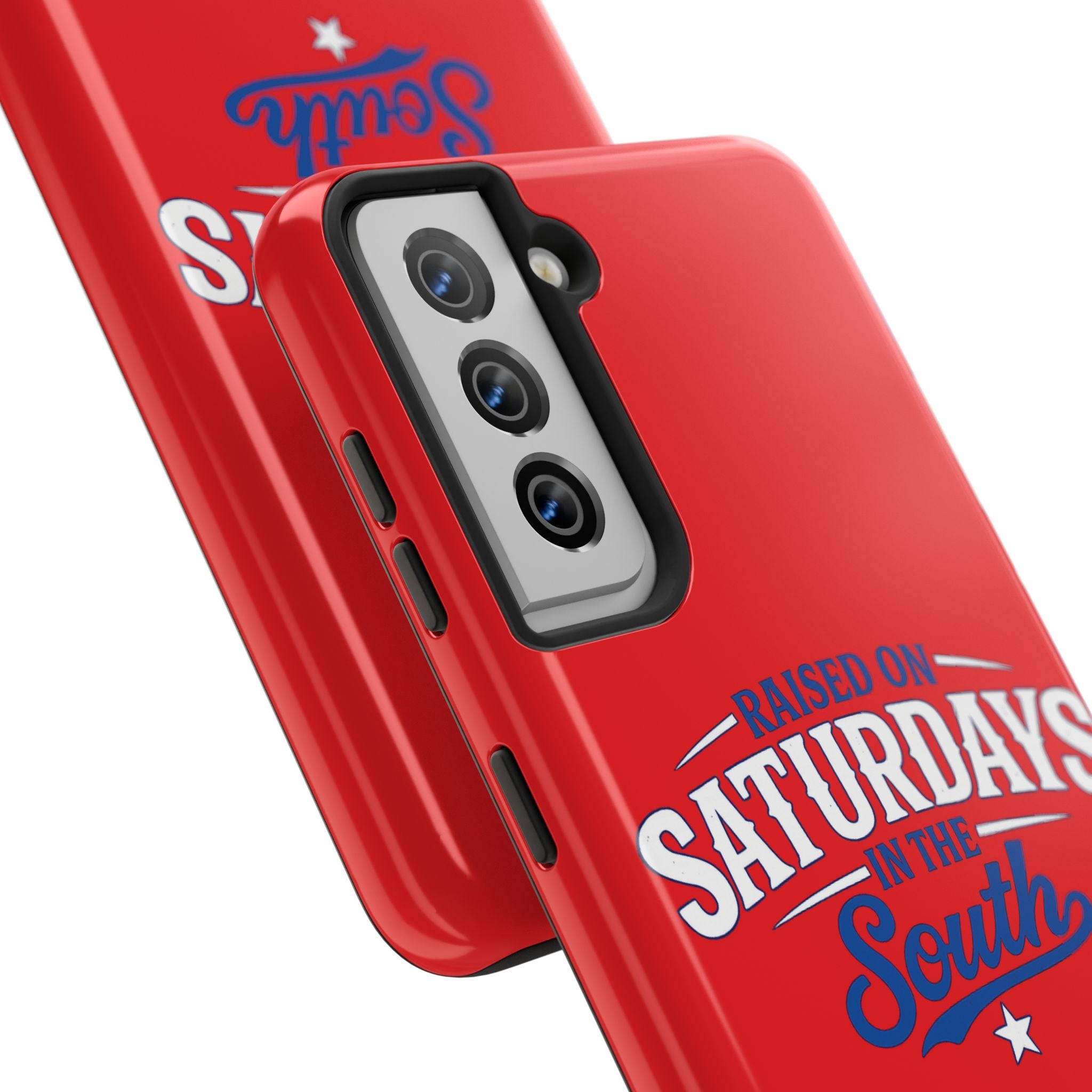 Raised On Saturdays In The South Phone Case-(red)