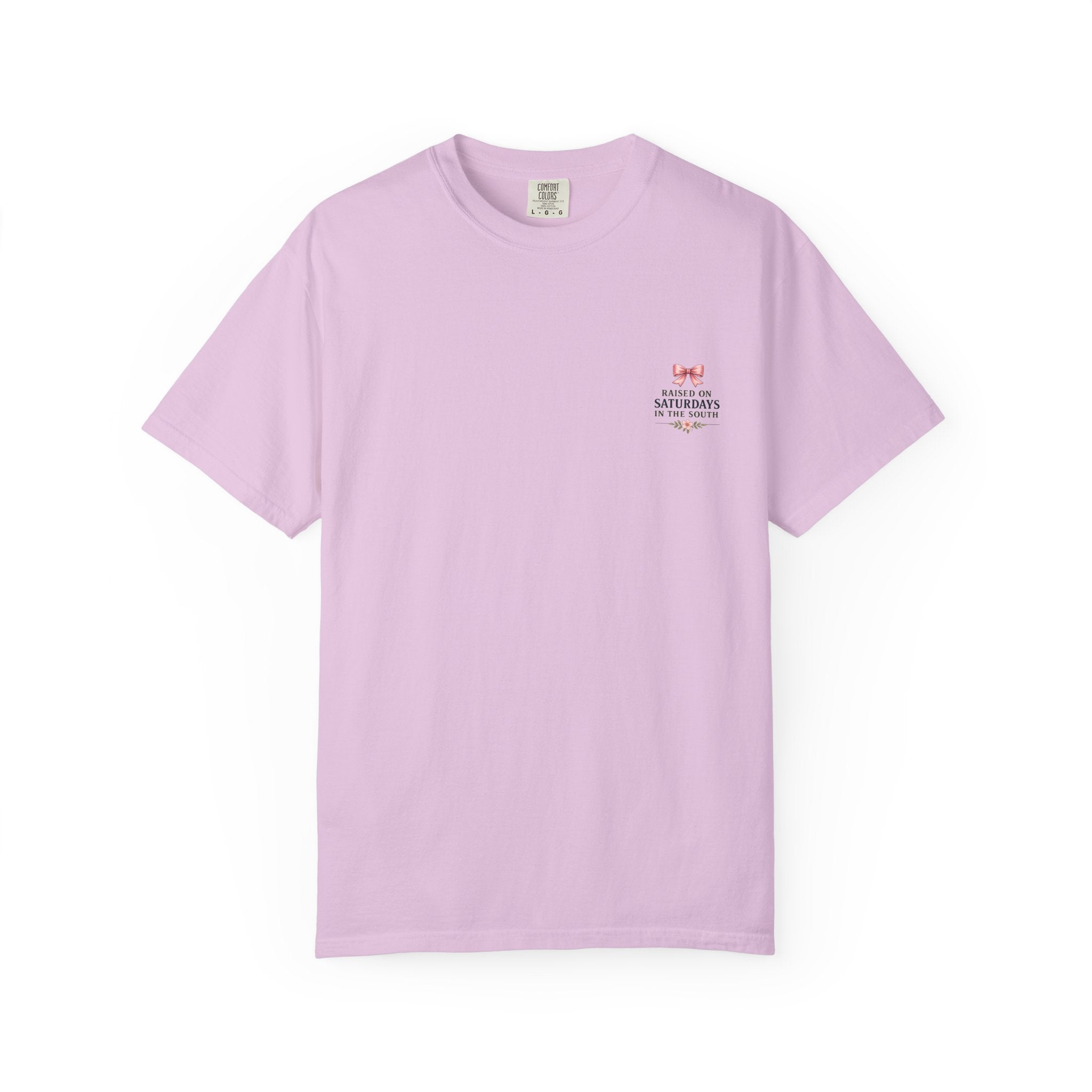 Raised On Saturdays In The South T-Shirt — Rustic Highland Cow
