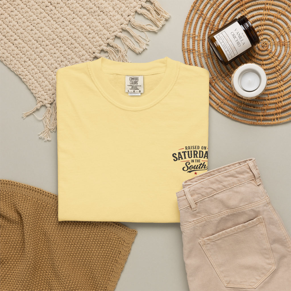 Raised On Saturdays In The South T‑Shirt — Good Riding Buddies Men's