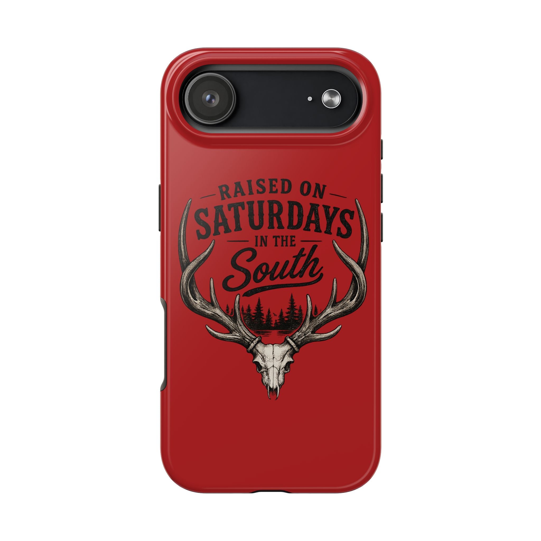 Raised On Saturdays In The South Phone Case-Spread Runs Deep In The Woods-(red)