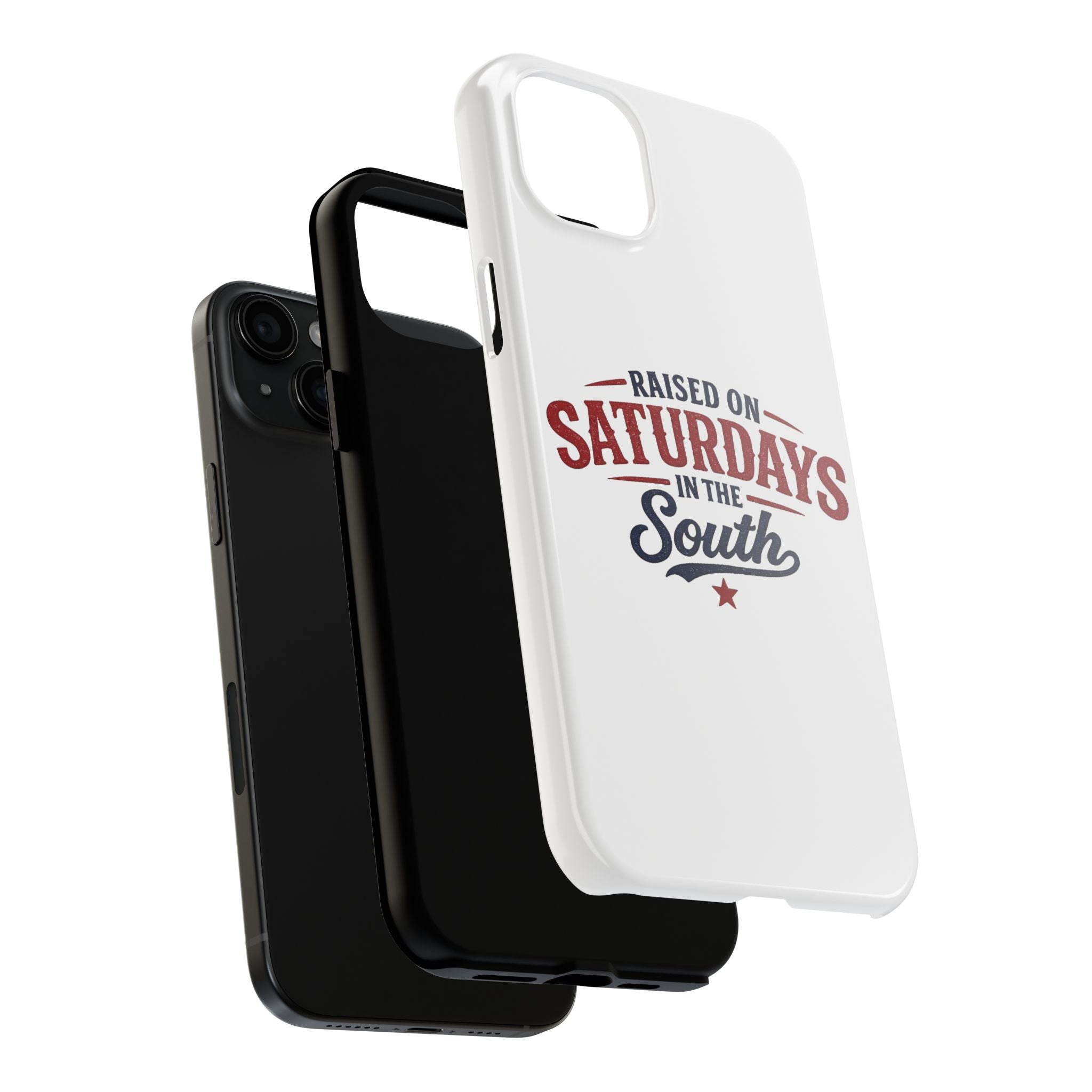 Raised On Saturdays In The South Phone Case- (white)