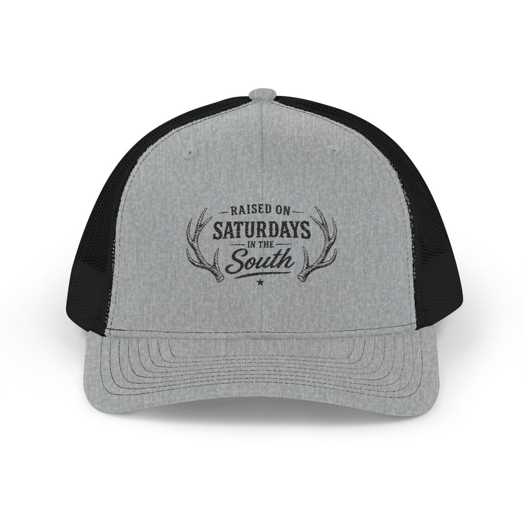Trucker Cap Snapback- Raised On Saturdays In The South "Between The Spread"