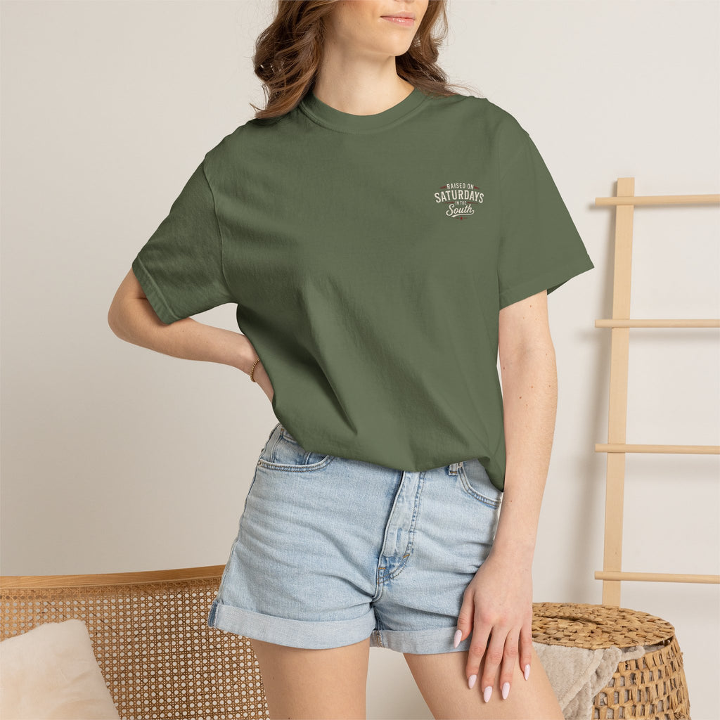 Raised On Saturdays In The South T-Shirt — Relaxing Saturday Morning In The Mountains