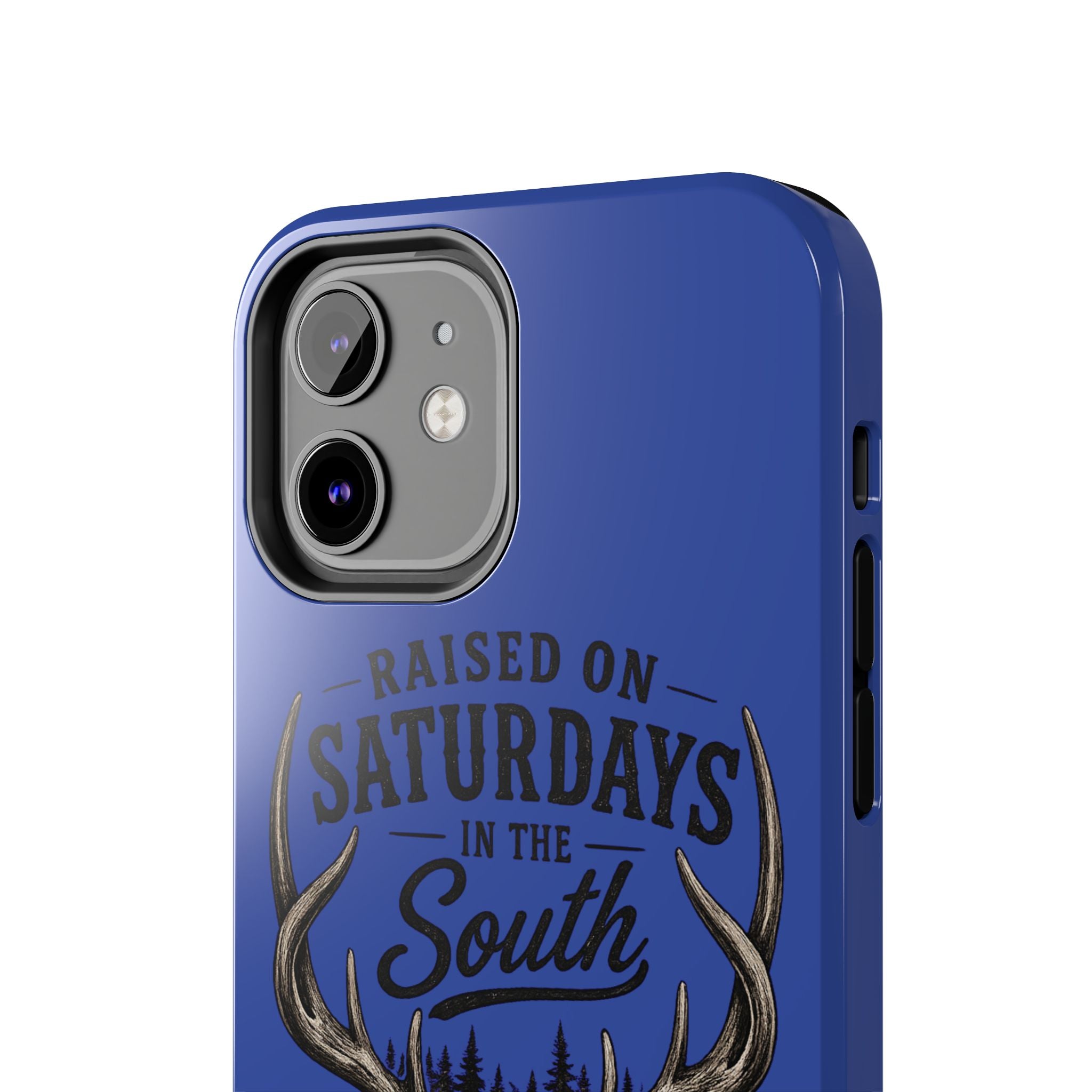 Raised On Saturdays In The South Phone Case - The Spread Runs Deep In The Woods-(blue)