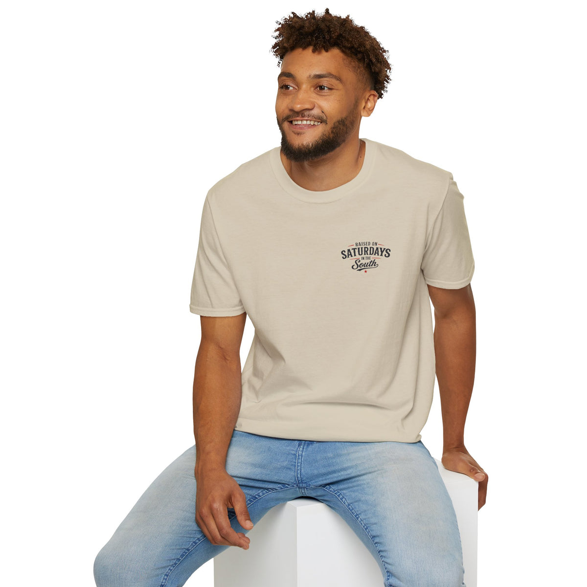 "Raised On Saturdays In The South" Vintage T-Shirt-Saturdays Are Made For Fishin