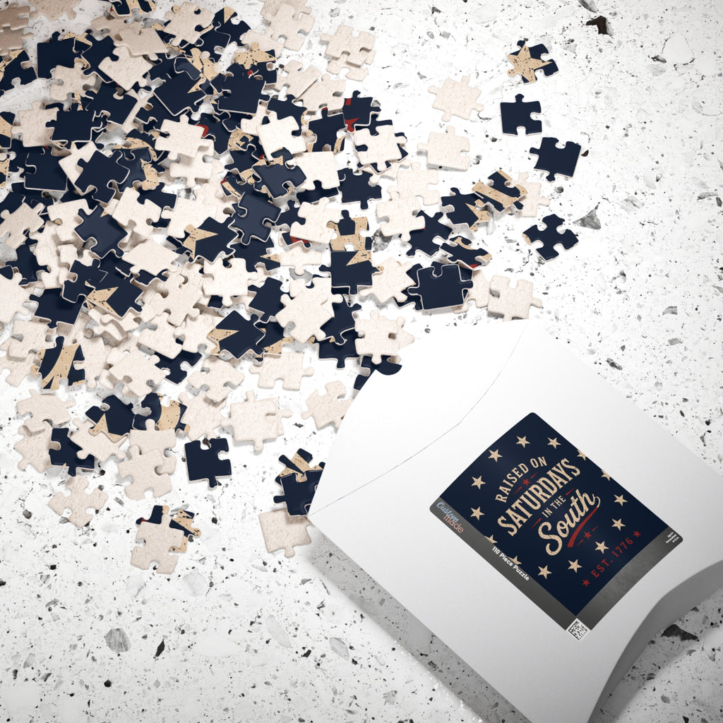 Raised On Saturdays In The South Jigsaw Puzzle – Patriotic Vintage