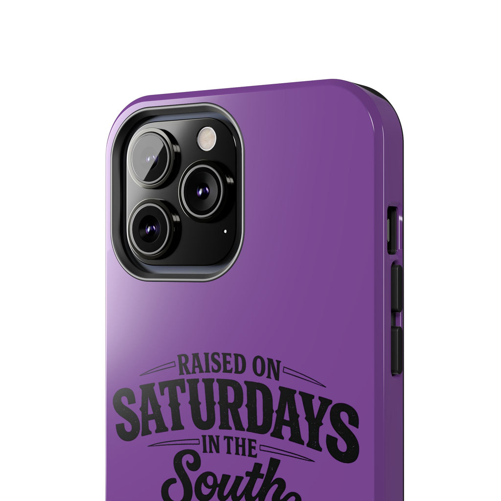 Raised On Saturdays In The South Phone Case-(purple)